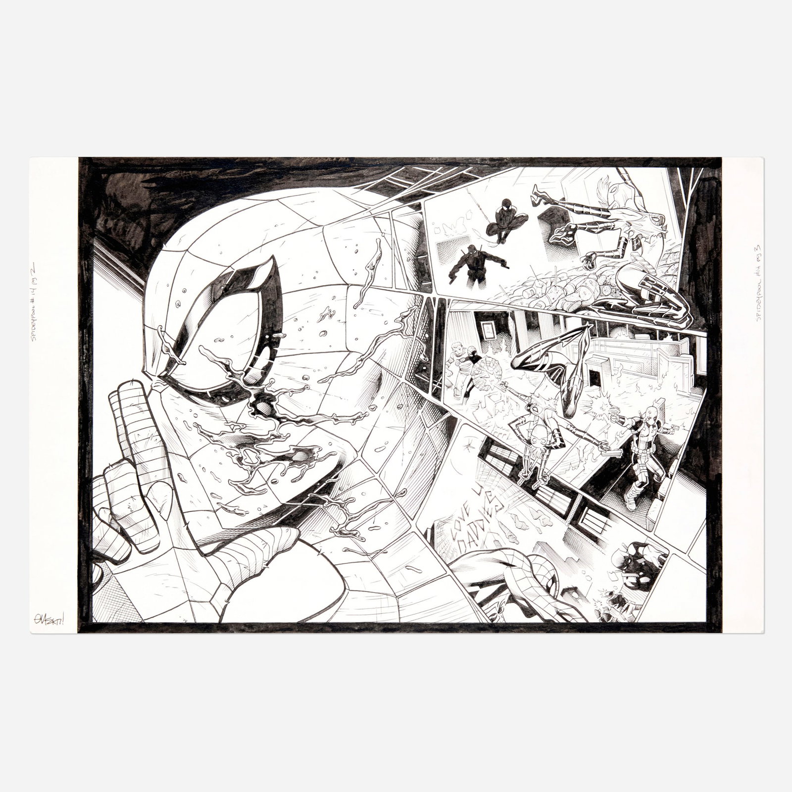 Ed McGuinness, Spider-Man / Deadpool #14 Pages 2 and 3 Original Art (Marvel Comics, 2017) (1 of 2)