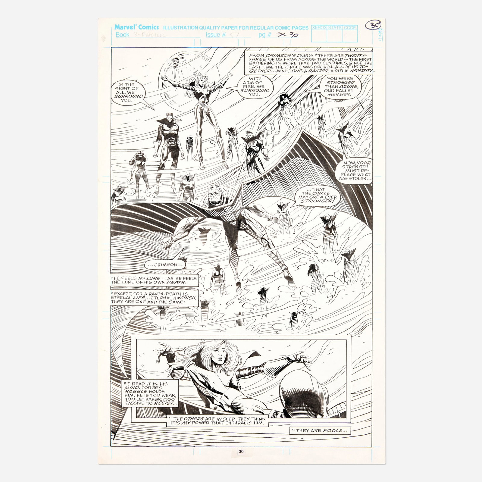Andy Kubert and Al Milgrom, X-Factor #57 Story Page 30 Original Art (Marvel Comics, 1990) (1 of 2)