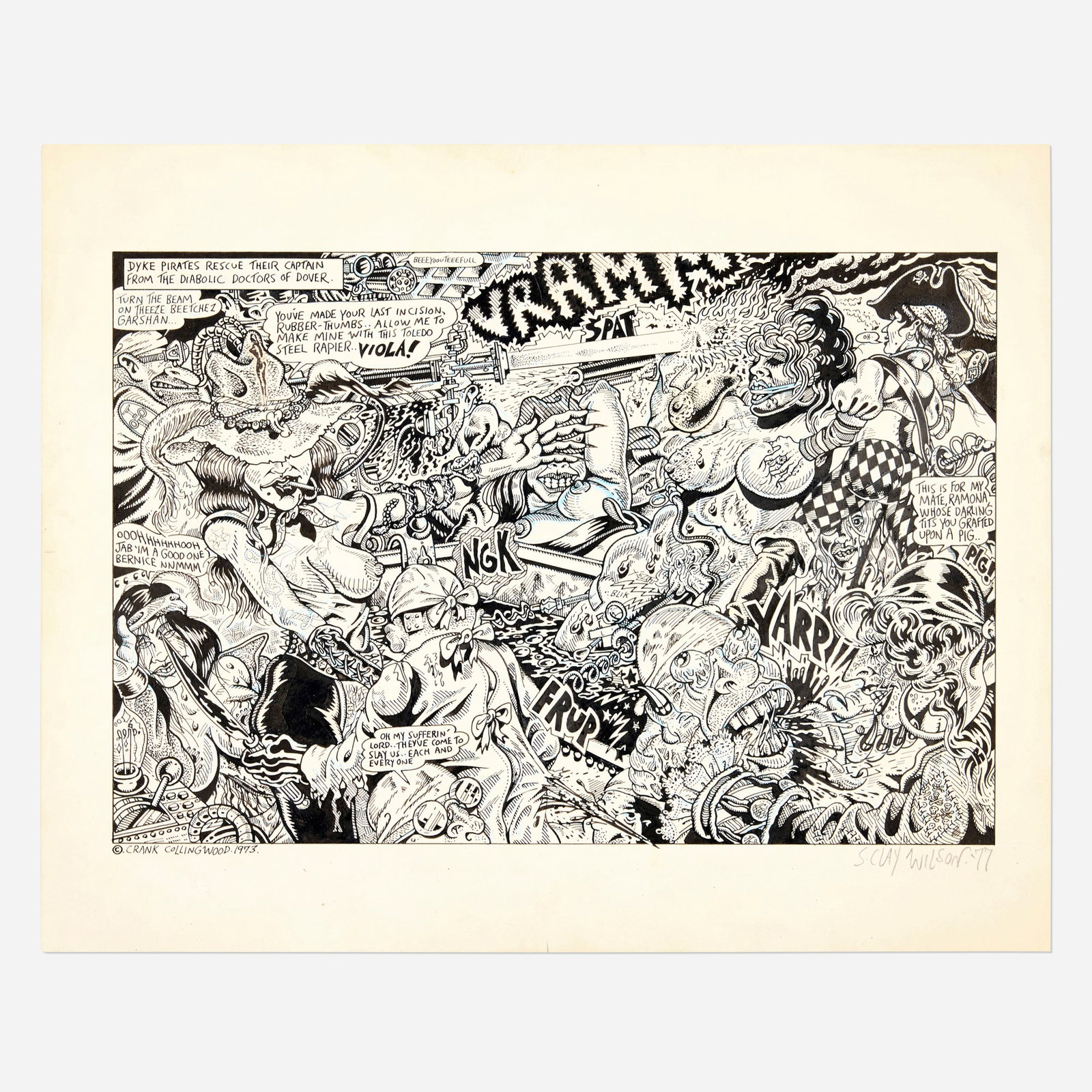 S. Clay Wilson, Zap Comix #7 Story Pages 14 and 15 Original Art (Apex Novelties, 1974) (1 of 2)