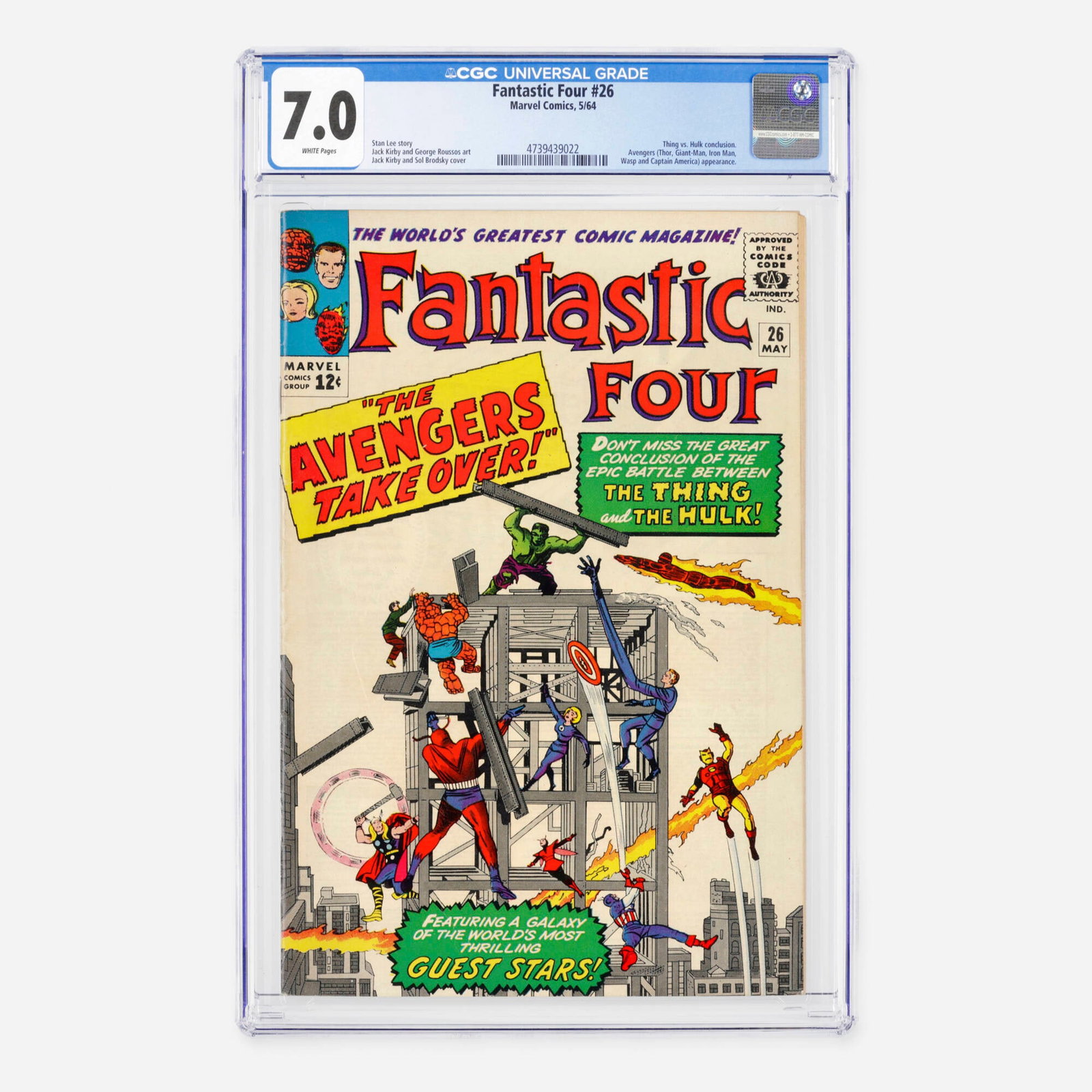 Marvel Comics Fantastic Four #26 CGC 7.0 (1 of 2)
