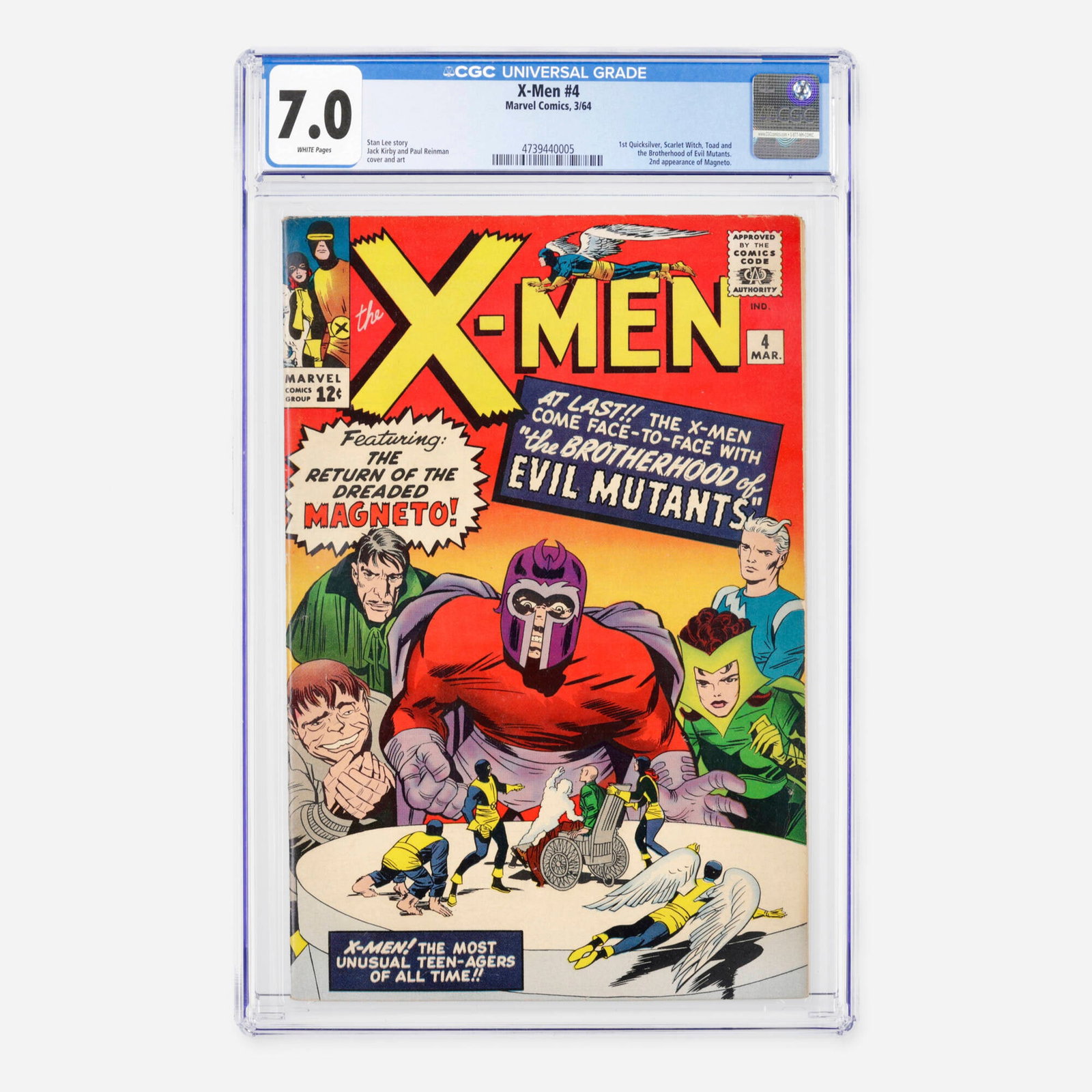 Marvel Comics X-Men #4 CGC 7.0 (1 of 2)