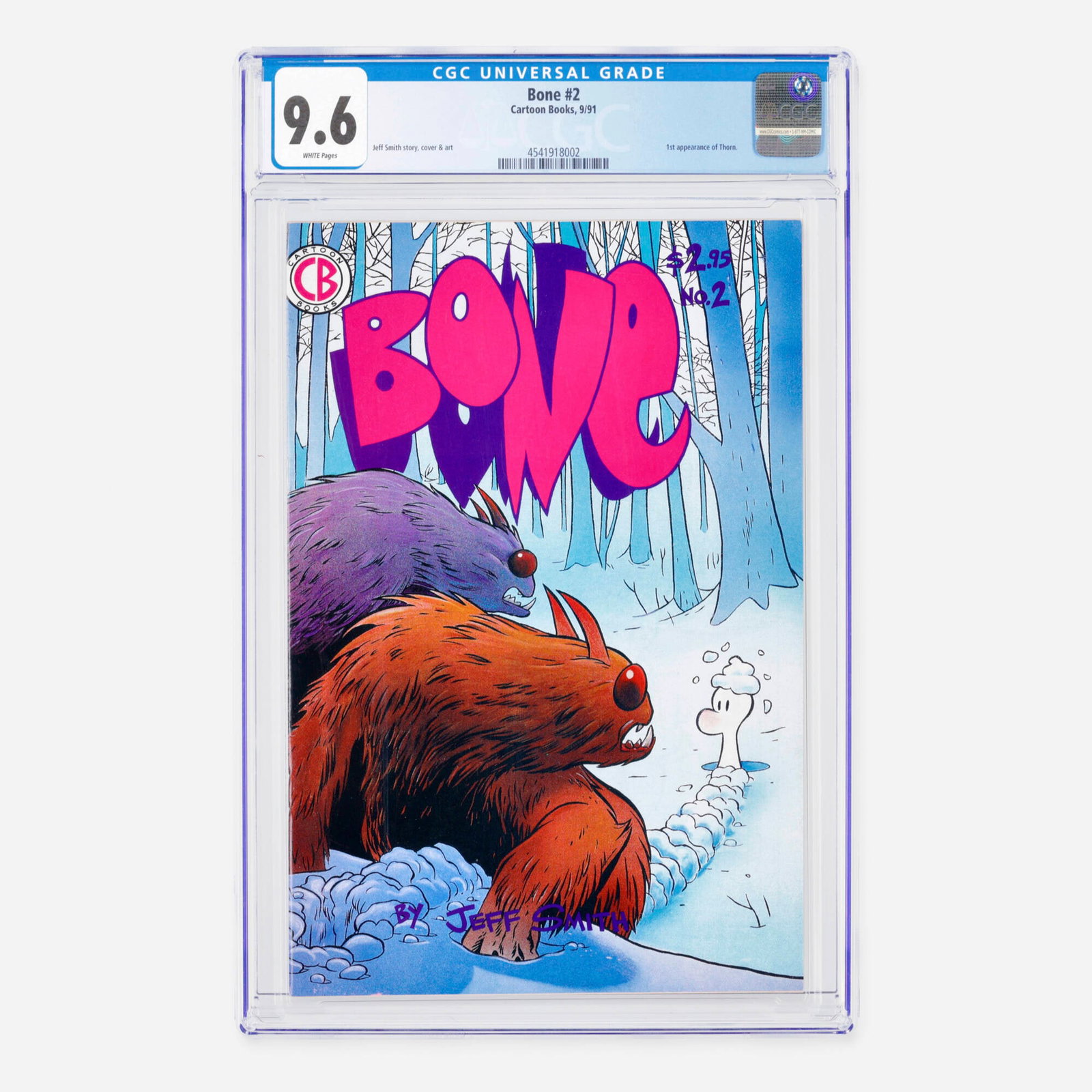 Cartoon Books Bone #2 CGC 9.6 (1 of 2)