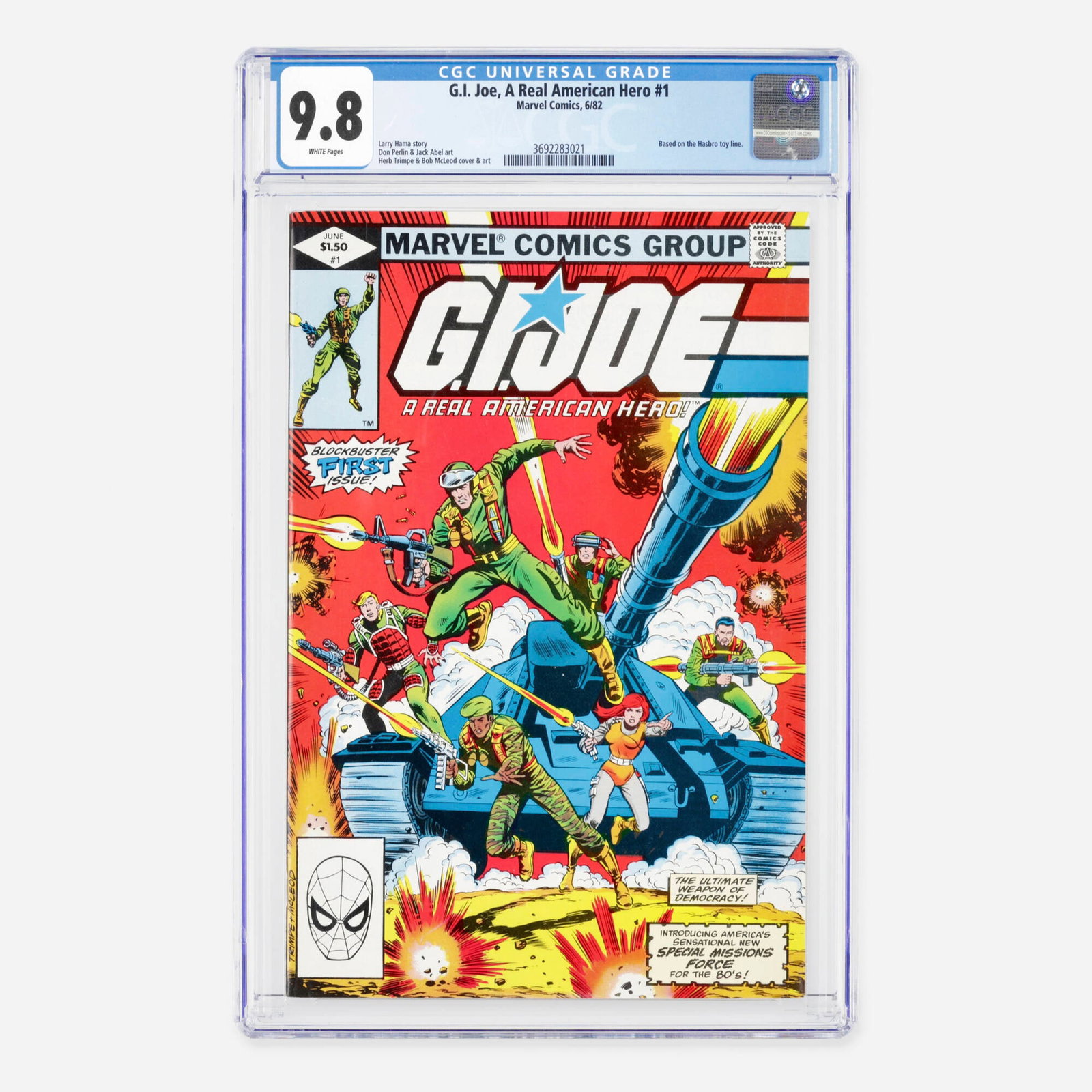 Marvel Comics G.I. Joe, A Real American Hero #1 CGC 9.8 (1 of 2)