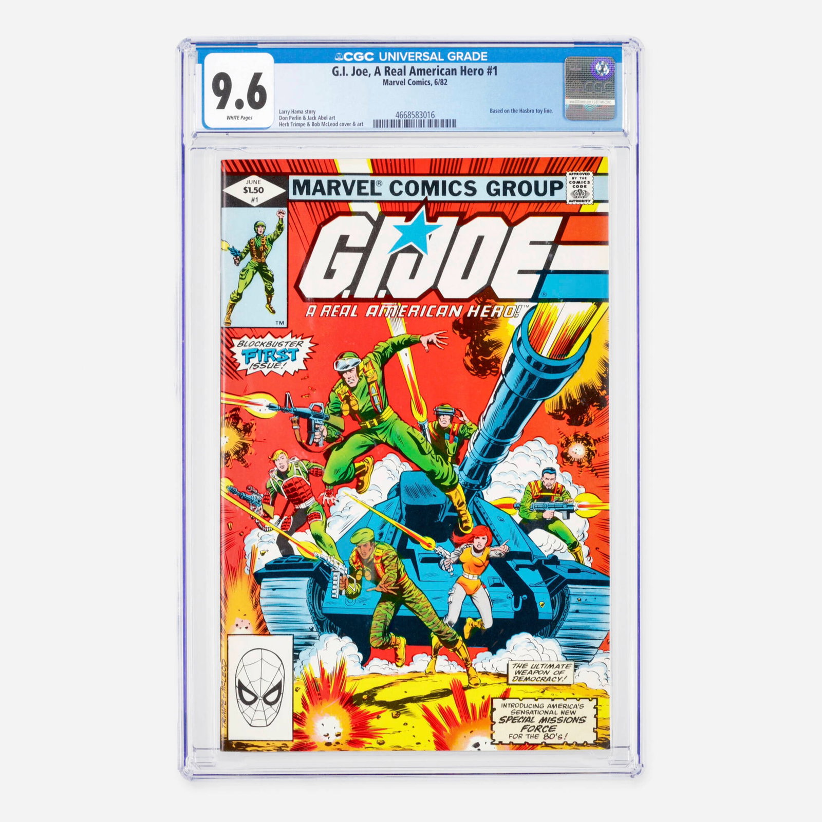 Marvel Comics G.I. Joe, A Real American Hero #1 CGC 9.6 (1 of 2)