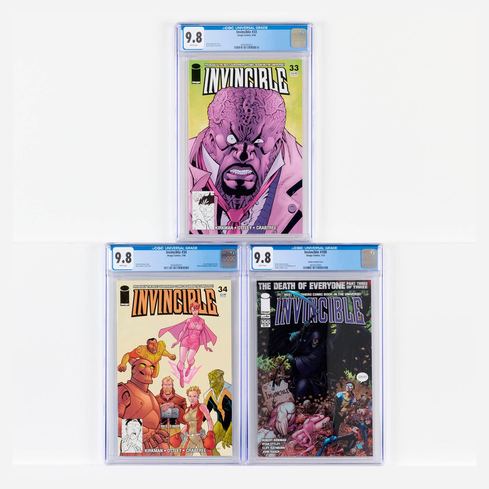 Three Image Comics and Image/Skybound Invincible #33-#100 CGC 9.8 Group (1 of 2)