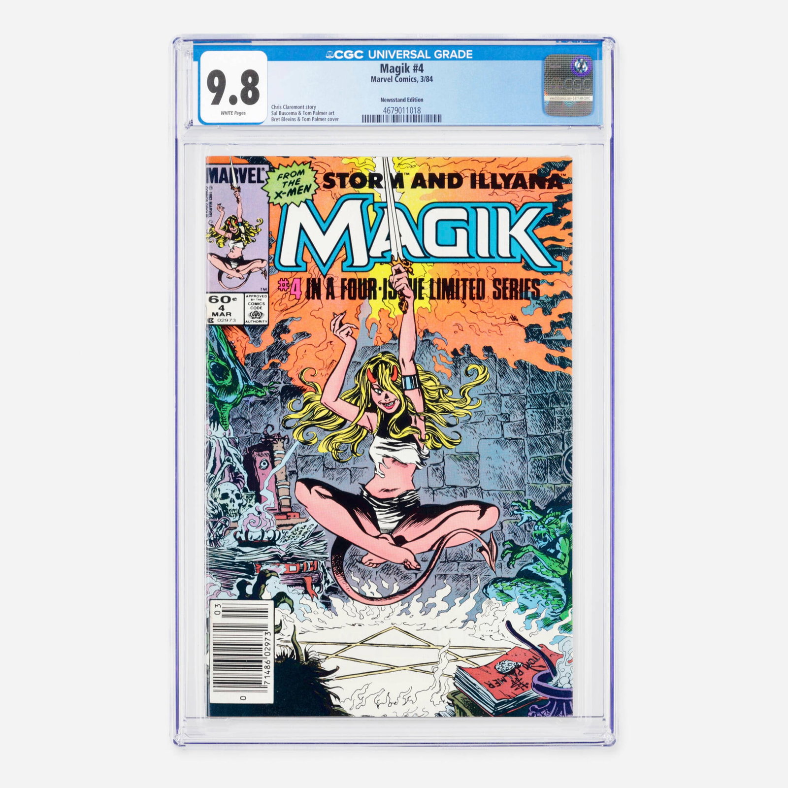 Marvel Comics Magik #4 CGC 9.8 Newsstand: Marvel Comics Magik #4 CGC 9.8 Newsstand USA, 1984 This Bronze Age limited series finale marks a significant milestone for the character Illyana Rasputina. The concluding chapter features a story craf