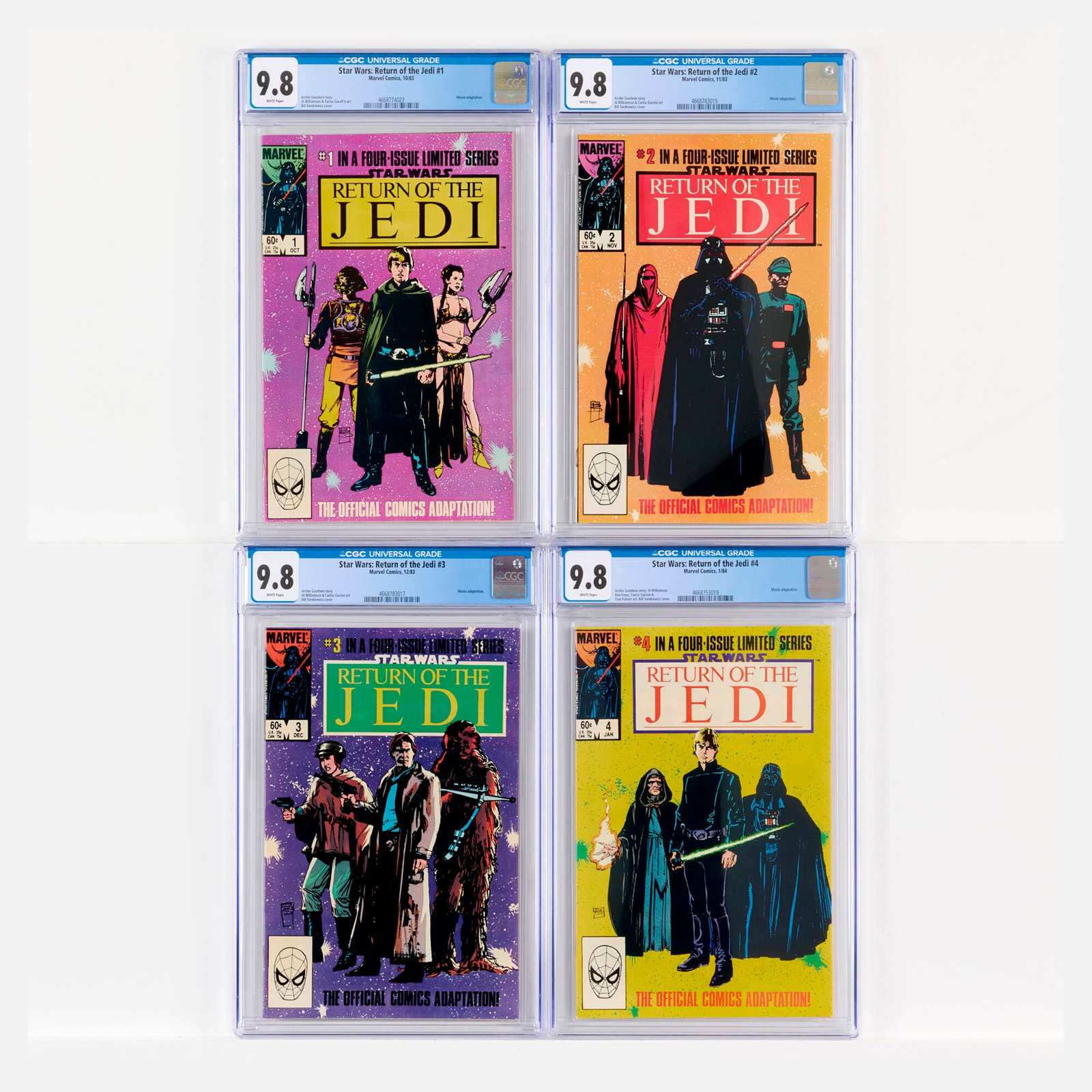 Four Marvel Comics Star Wars: Return of the Jedi #1-#4 CGC 9.8 Group (1 of 2)