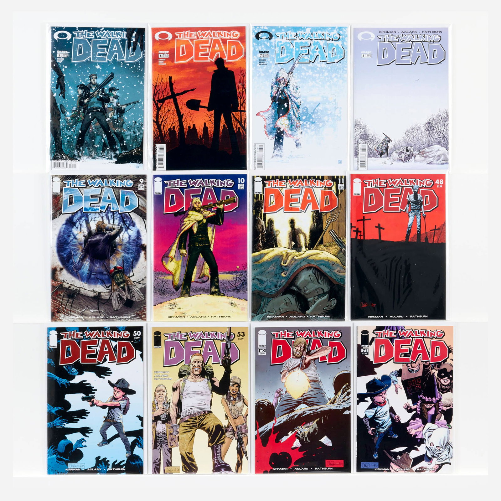 23 Image Comics Walking Dead #5-#187 Group: 23 Image Comics Walking Dead #5-#187 Group USA, 21st Century Group includes: Image Comics Walking Dead #5-#11, #48, #50, #53, #60, #71, #72, #100, #100 2nd Print, #104, #110, #135, #182-#184,