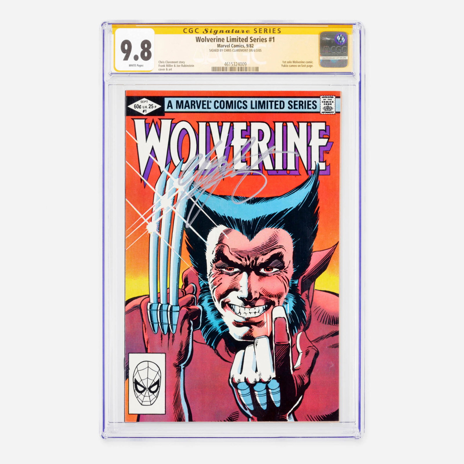 Marvel Comics Wolverine Limited Series #1 CGC 9.8 Signature Series Chris Claremont (1 of 2)