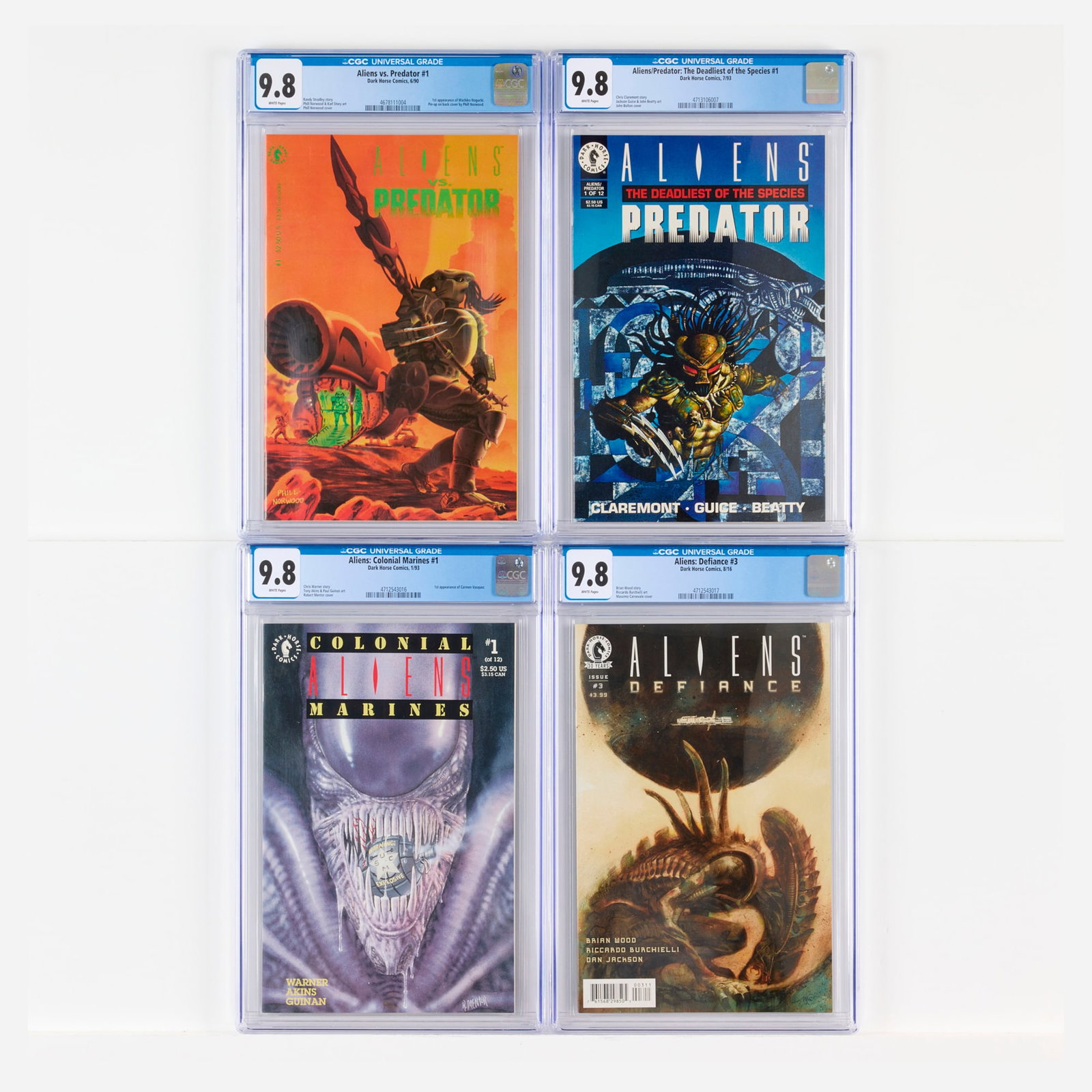 4 Dark Horse Comics Aliens Related CGC 9.8 Group (1 of 2)