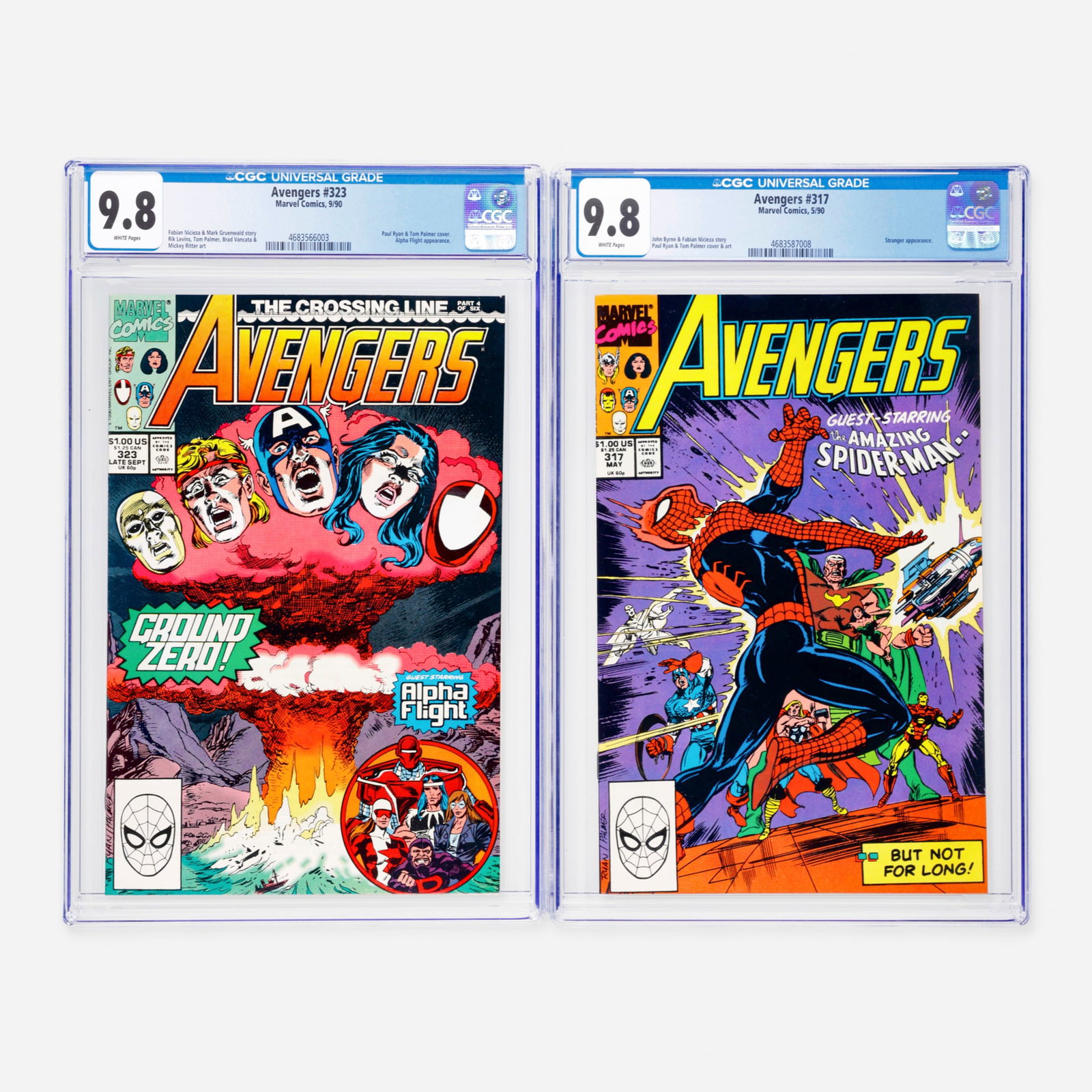 2 Marvel Comics Avengers #317 and #323 CGC 9.8 Group (1 of 2)