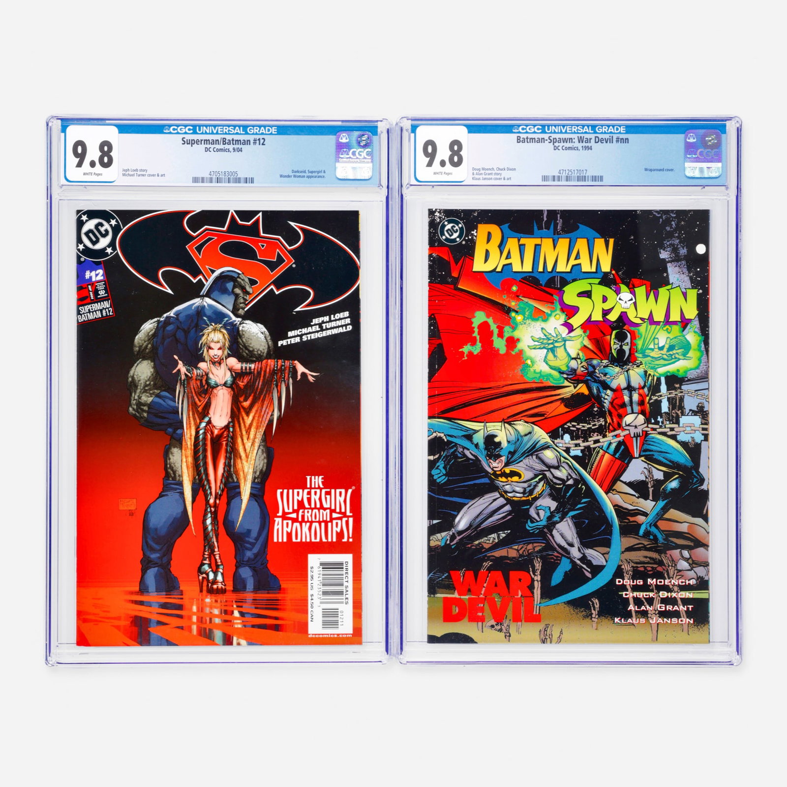 2 DC Comics Batman-Spawn: War Devil #nn and Superman/Batman #12 CGC 9.8 Group (1 of 2)