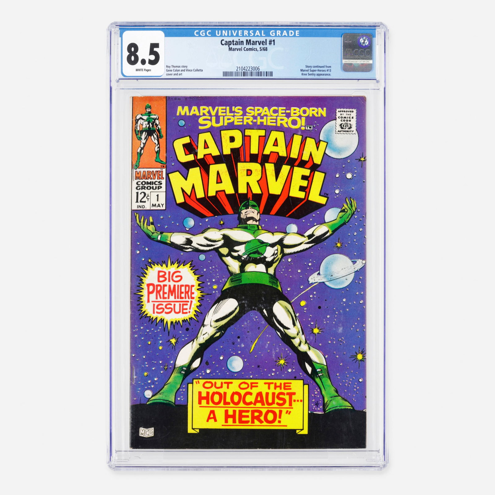Marvel Comics Captain Marvel #1 CGC 8.5 (1 of 2)