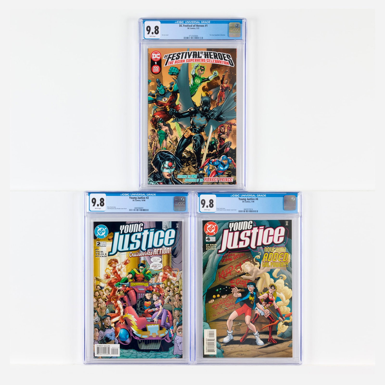 3 DC Comics DC Festival of Heroes and Young Justice CGC 9.8 Group (1 of 2)
