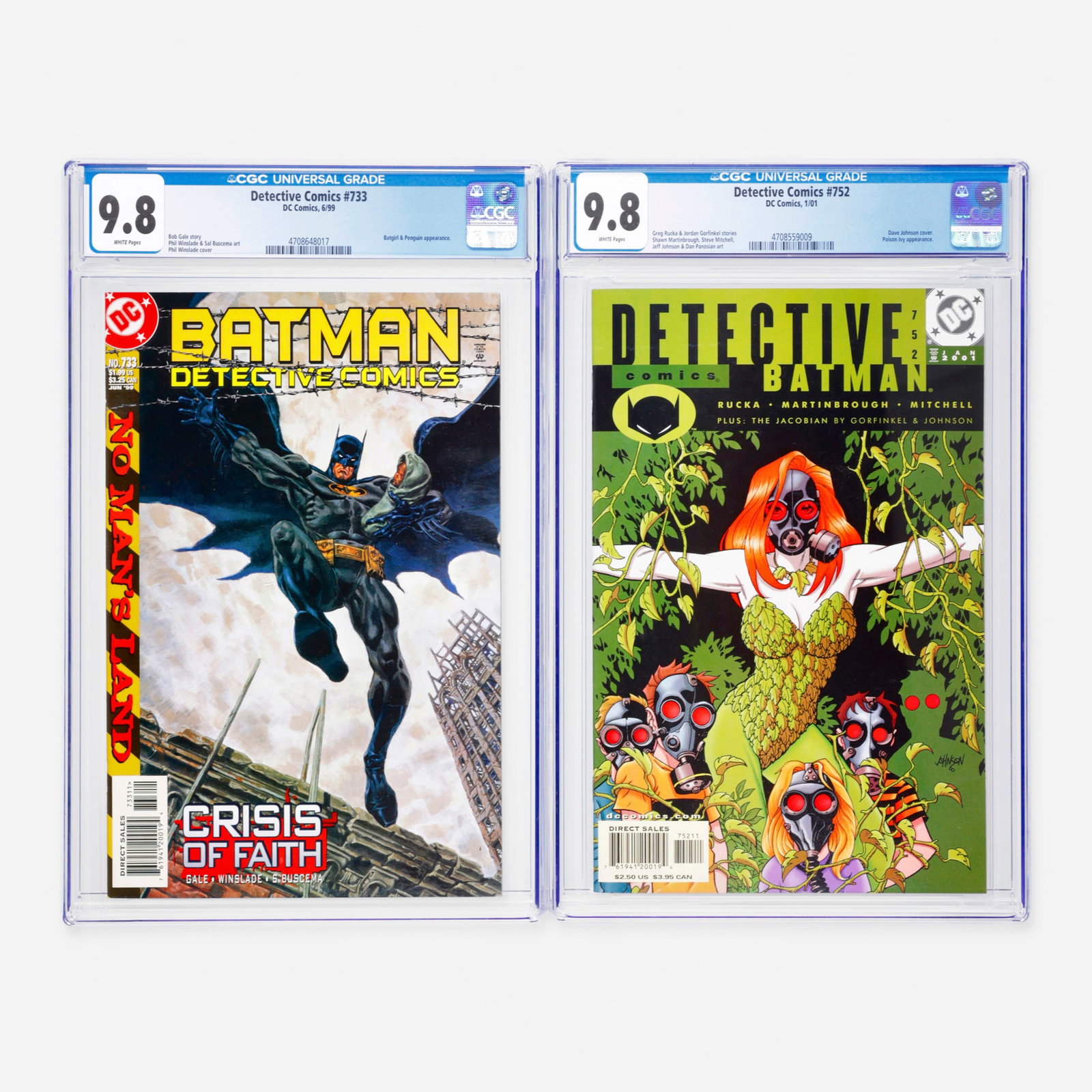 2 DC Comics Detective Comics #733 and #752 CGC 9.8 Group (1 of 2)