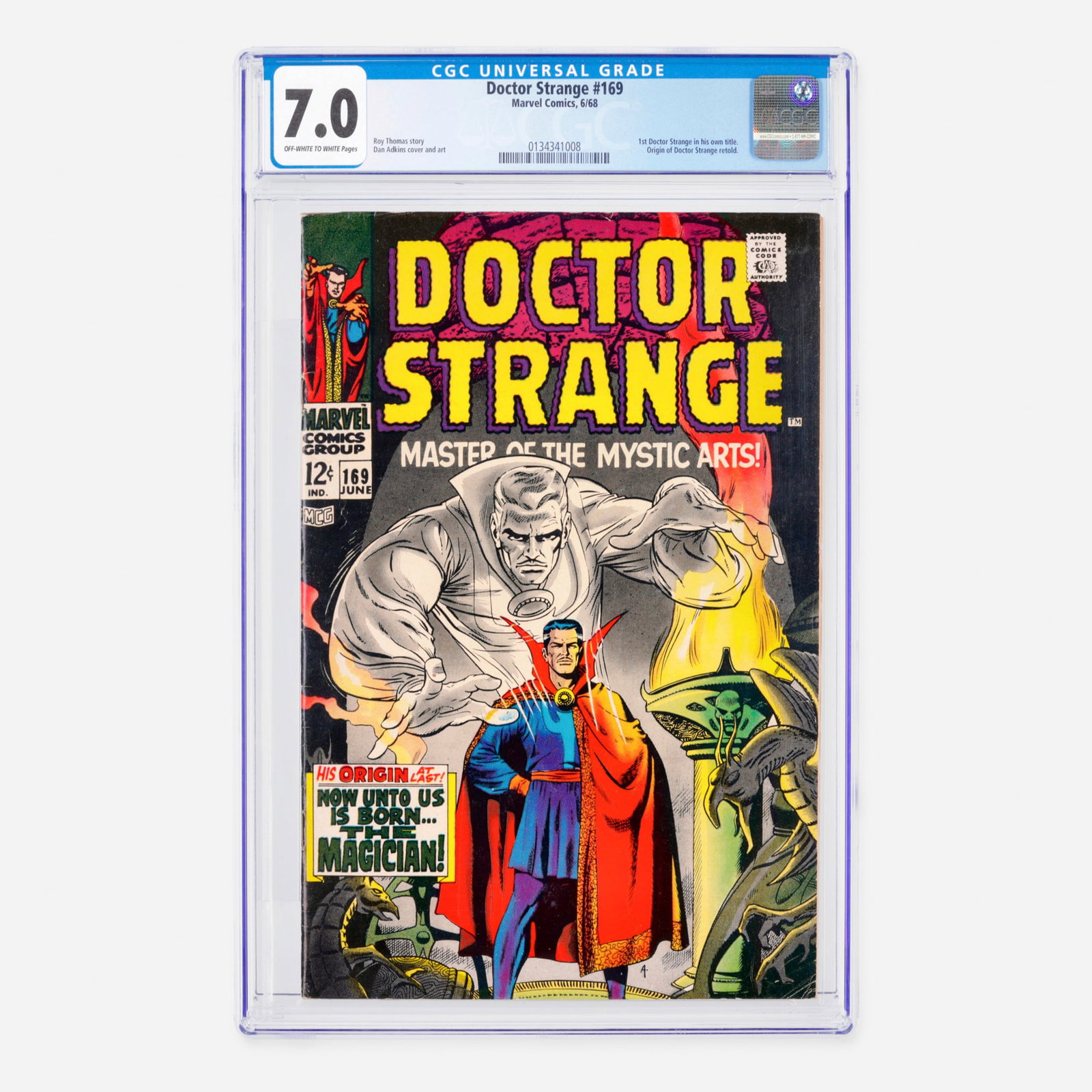 Marvel Comics Doctor Strange #169 CGC 7.0 (1 of 2)