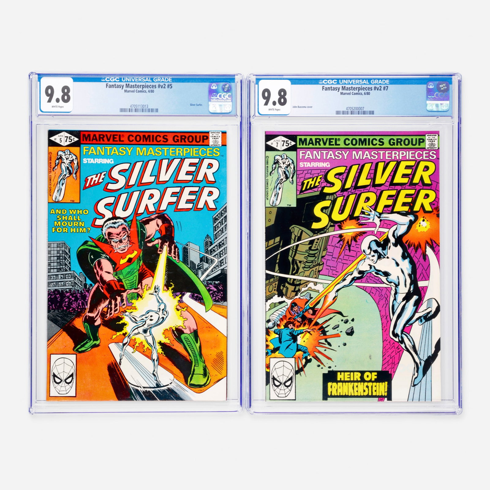 2 Marvel Comics Fantasy Masterpieces #v2 #5 and #7 CGC 9.8 Group (1 of 2)