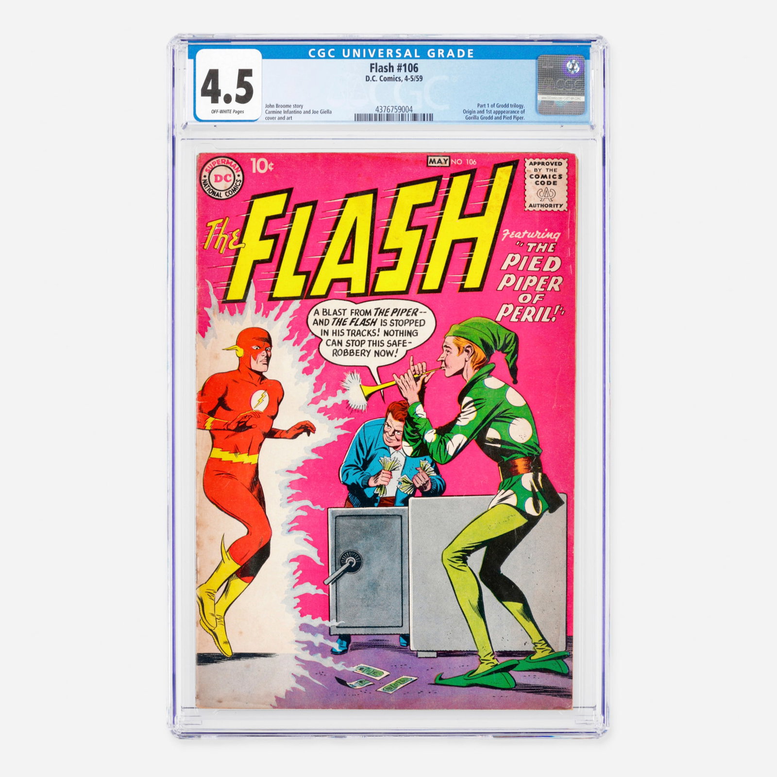 DC Comics Flash #106 CGC 4.5 (1 of 2)