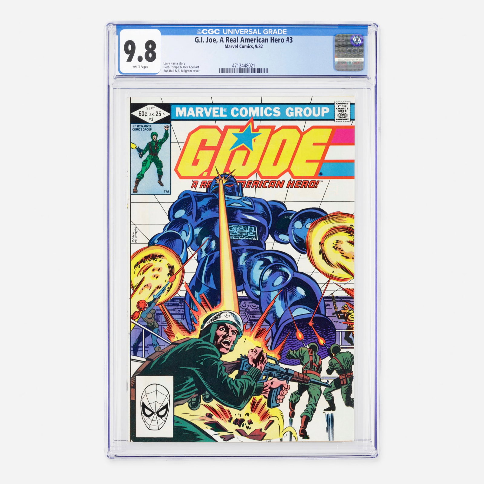 Marvel Comics G.I. Joe, A Real American Hero #3 CGC 9.8: Marvel Comics G.I. Joe, A Real American Hero #3 CGC 9.8 USA, 1982 This early Bronze Age adventure delivers an action-packed infiltration story tracking the team's earliest maneuvers. Celebrated m