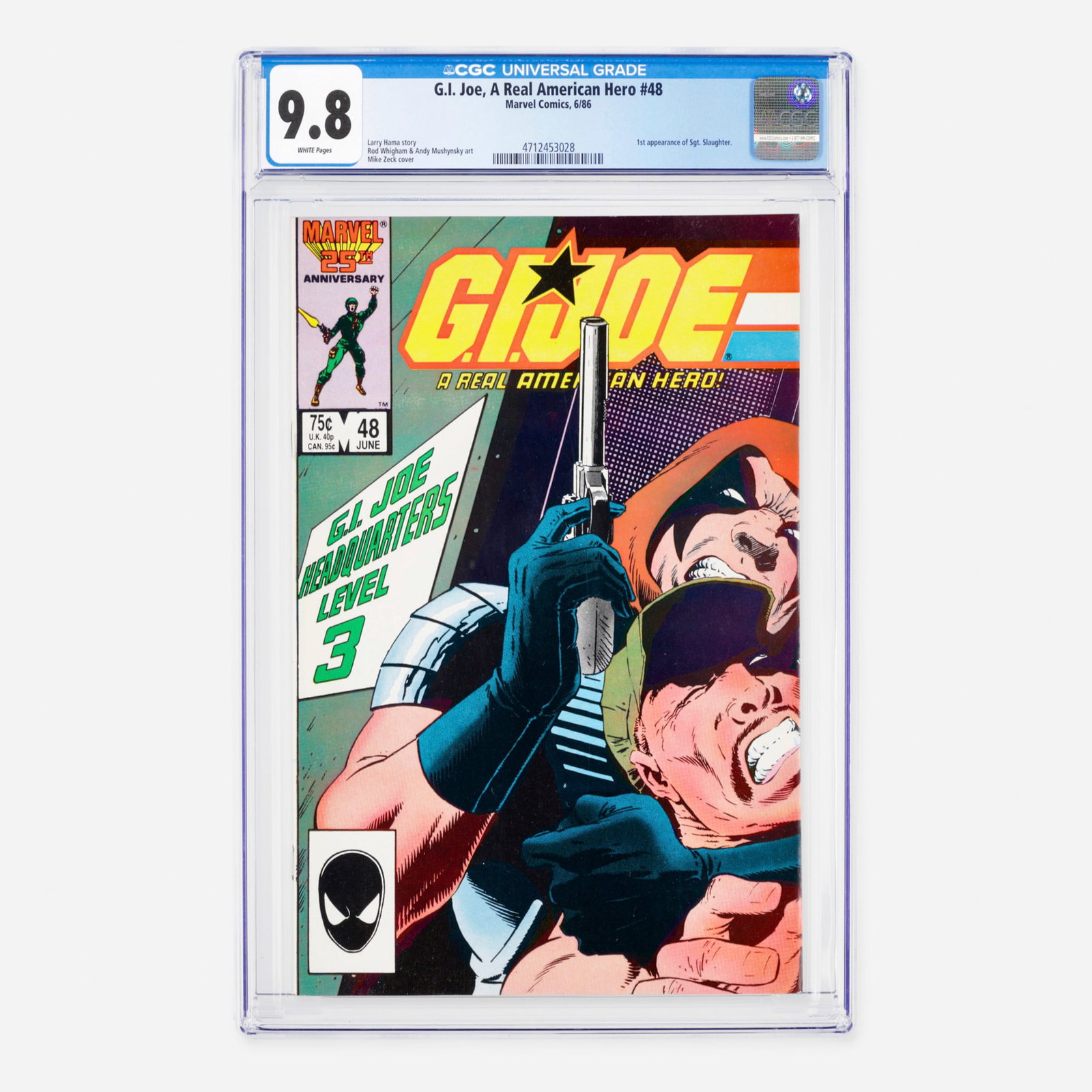Marvel Comics G.I. Joe, A Real American Hero #48 CGC 9.8 (1 of 2)