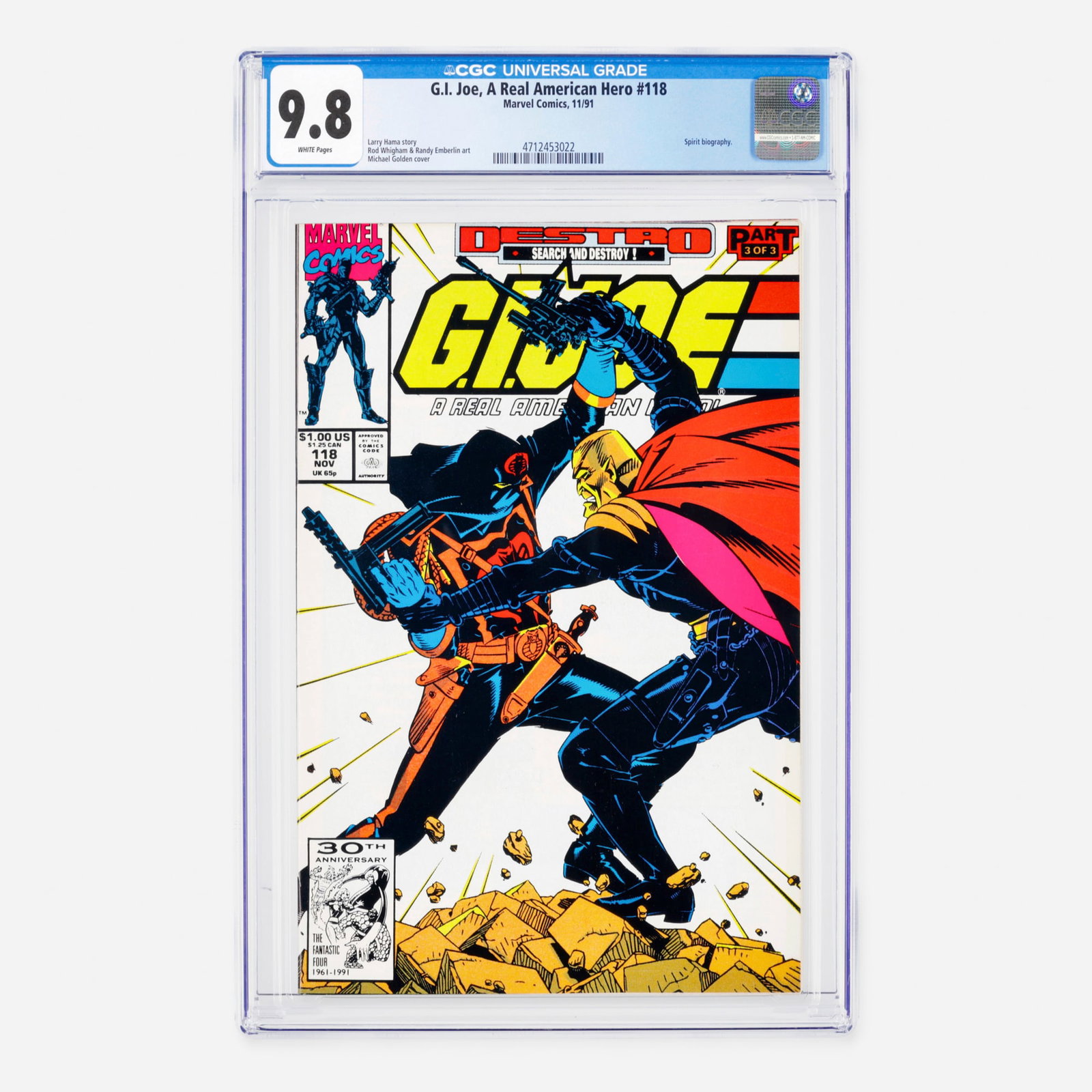 Marvel Comics G.I. Joe, A Real American Hero #118 CGC 9.8 (1 of 2)