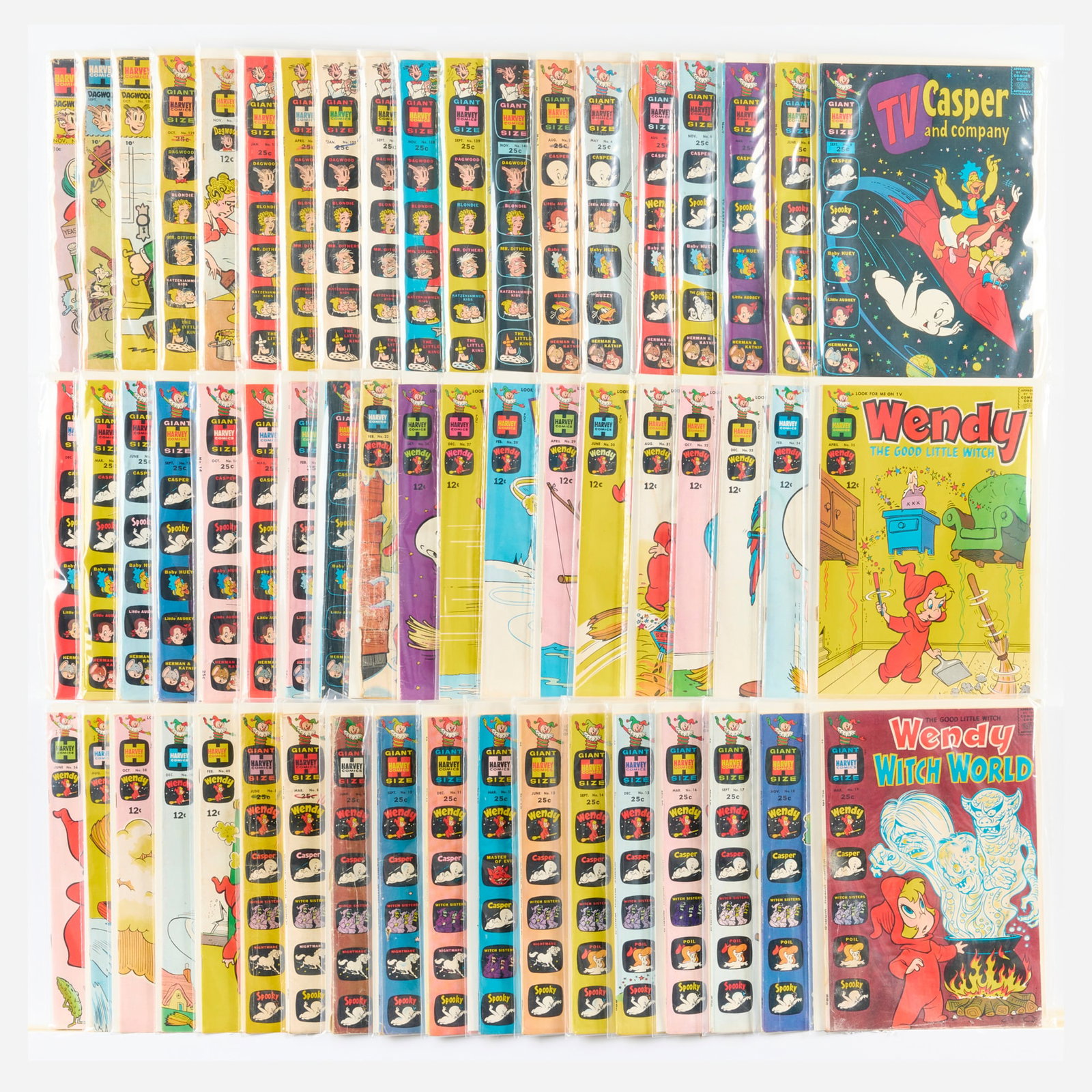 56 Harvey Comics Mixed Title Group: 56 Harvey Comics Mixed Title Group USA, 20th Century Group includes: Harvey Publications Dagwood #59 (2.0-4.0), #81 (1.8-2.5), #105, #129-#132, #135 (Grades range 2.5-4.0), #137-#140 (Grade