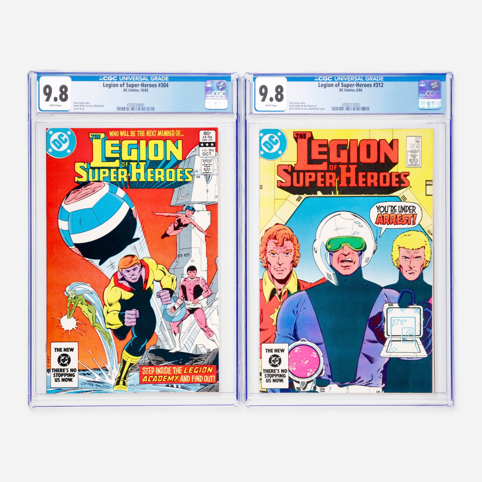 2 DC Comics Legion of Super-Heroes #304 and #312 CGC 9.8 Group (1 of 2)