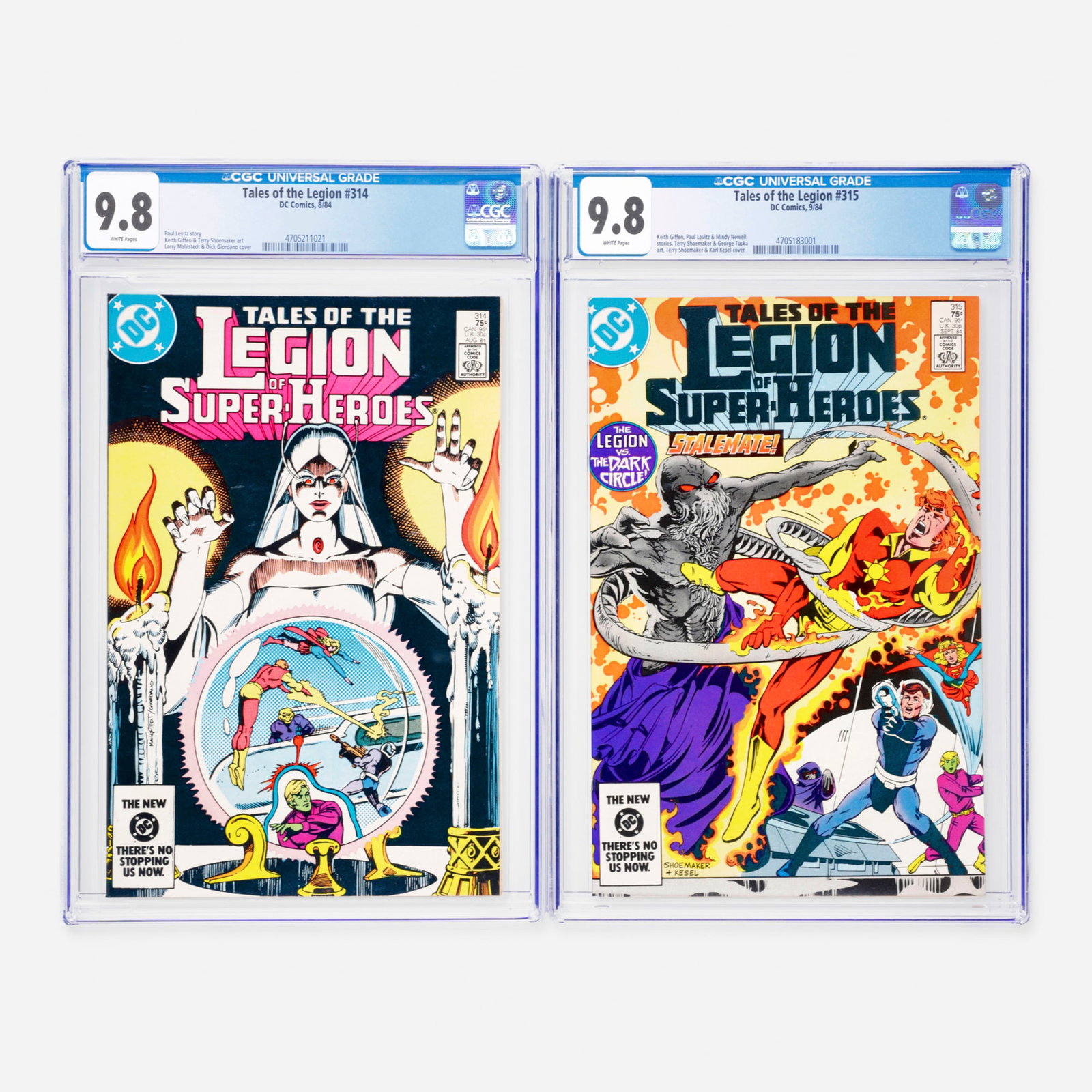 2 DC Comics Tales of the Legion #314 and #315 CGC 9.8 Group (1 of 2)