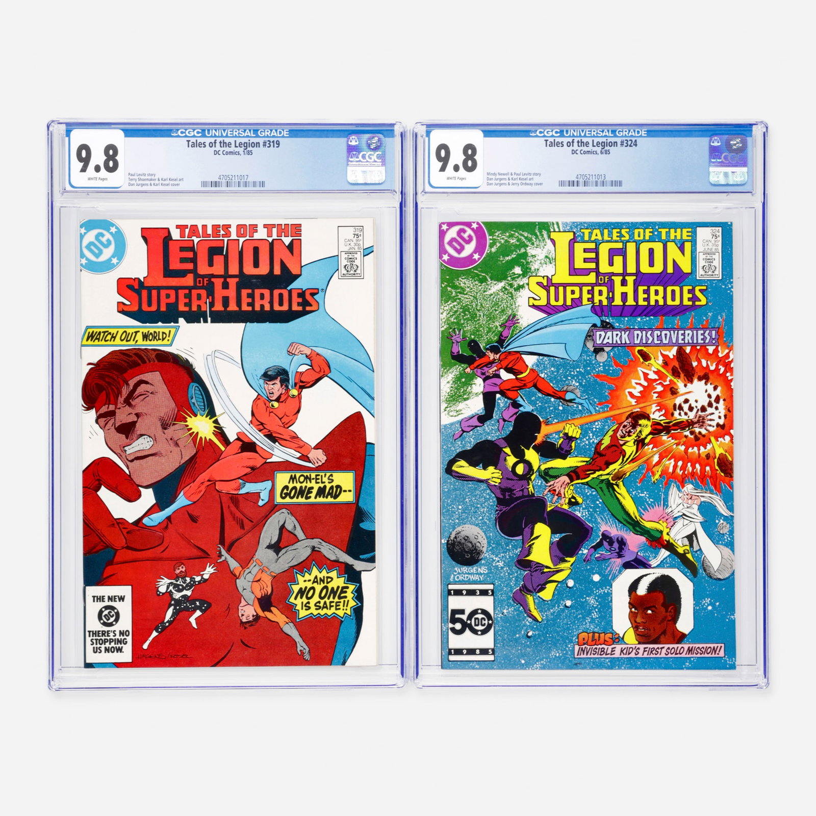 2 DC Comics Tales of the Legion #319 and #324 CGC 9.8 Group (1 of 2)