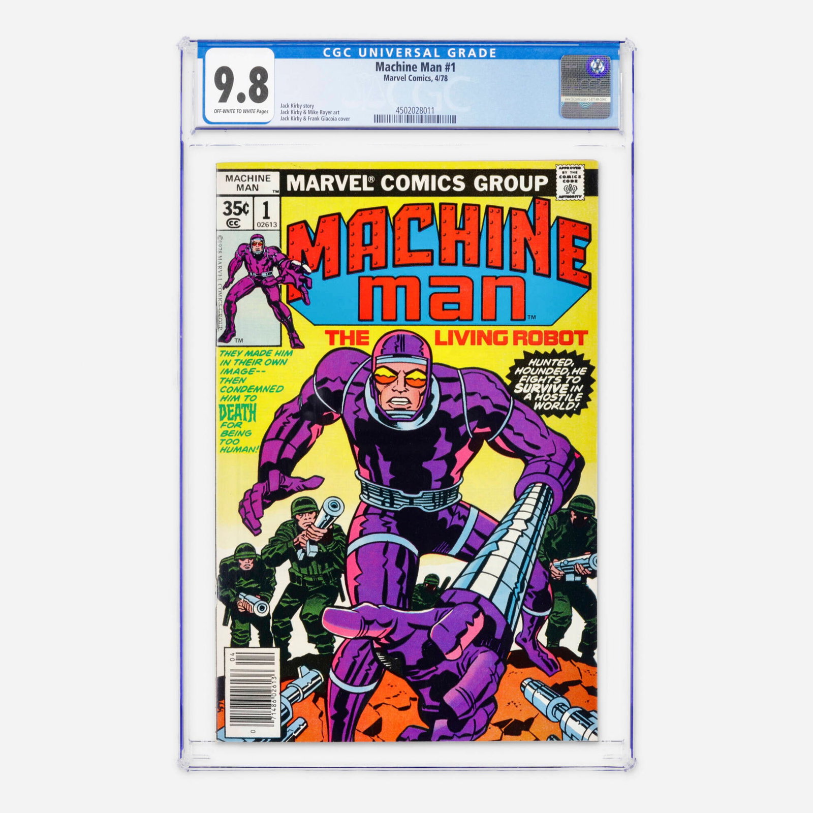 Marvel Comics Machine Man #1 CGC 9.8 (1 of 2)