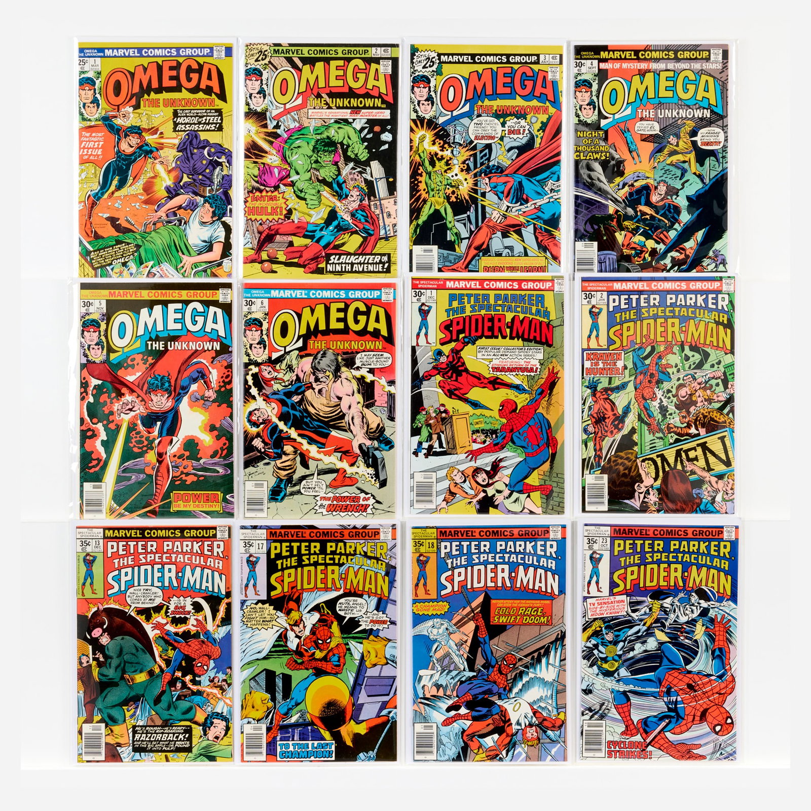 12 Marvel Comics Omega the Unknown and Spectacular Spider-Man Group (1 of 1)