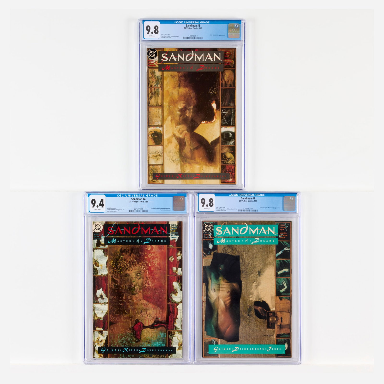 3 DC/Vertigo Comics Sandman #3-#7 CGC Group (1 of 2)