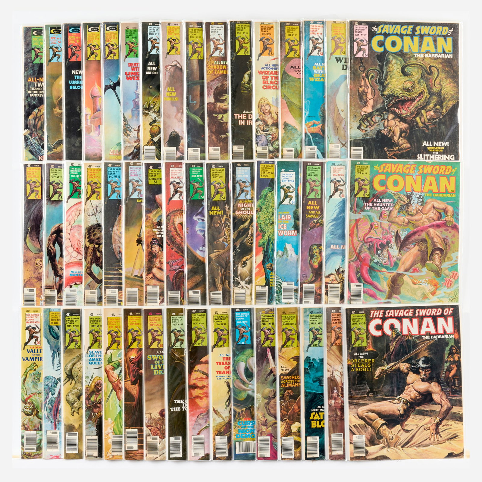 93 Marvel Comics Savage Sword of Conan #3-#97 Magazine Group (1 of 2)