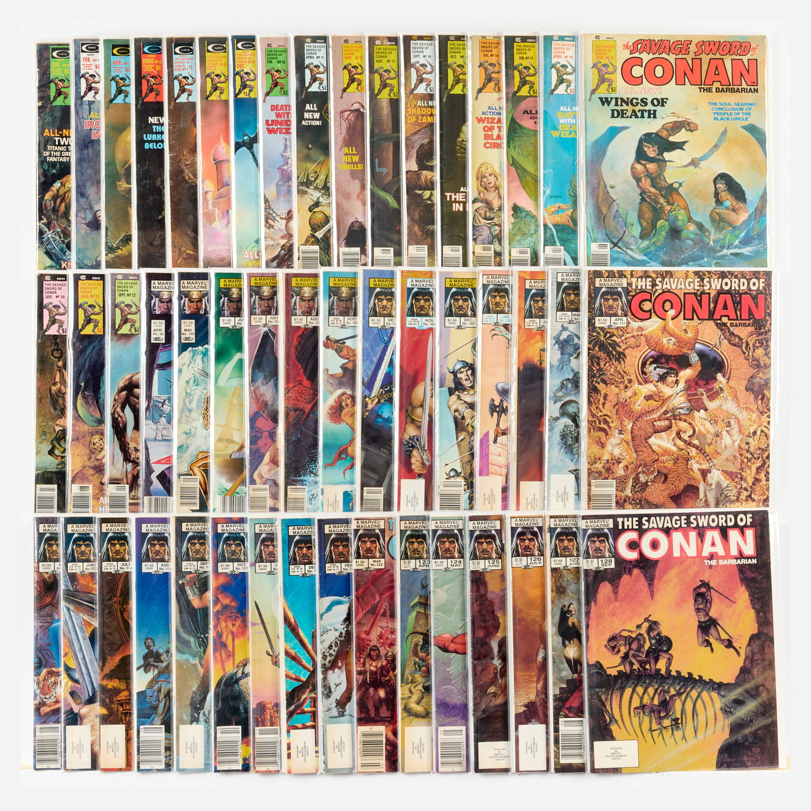97 Marvel Comics Savage Sword of Conan #3-#209 Magazine Group (1 of 2)