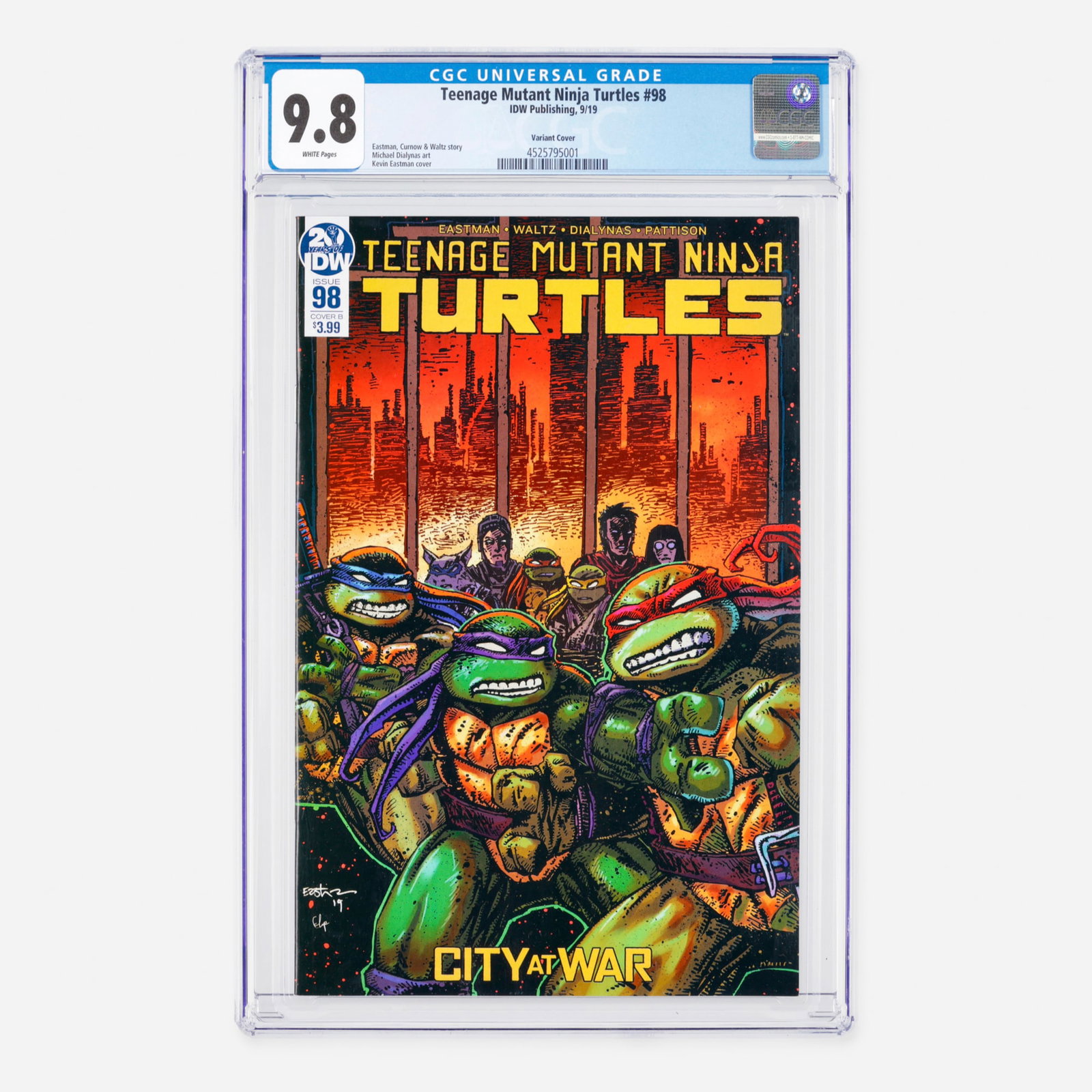IDW Publishing Teenage Mutant Ninja Turtles #98 CGC 9.8 Variant Cover (1 of 2)