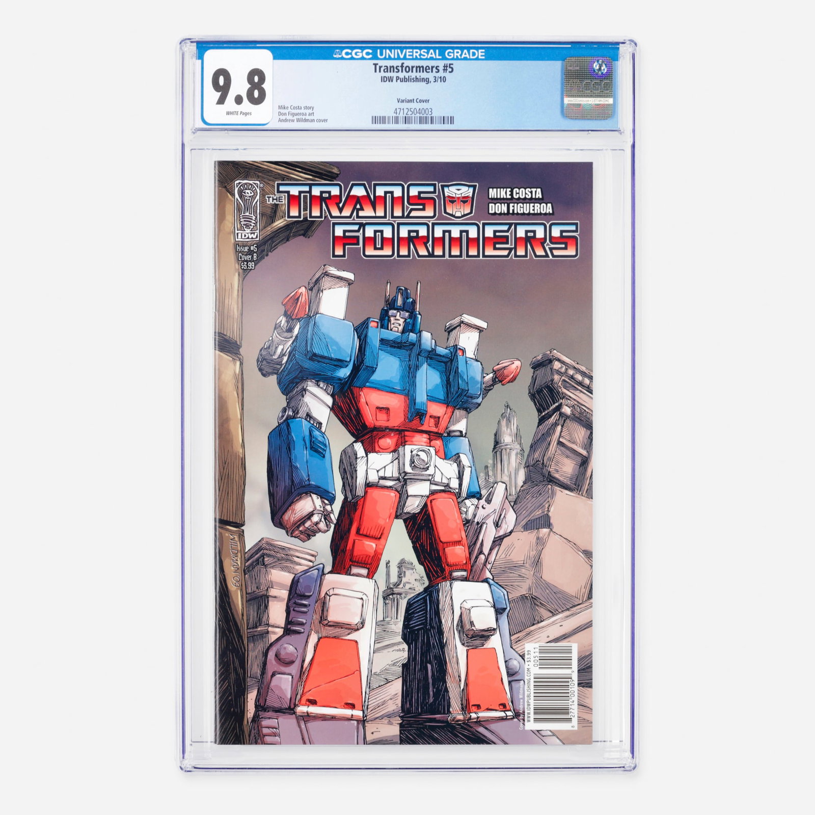 IDW Publishing Transformers #5 CGC 9.8 Variant Cover (1 of 2)