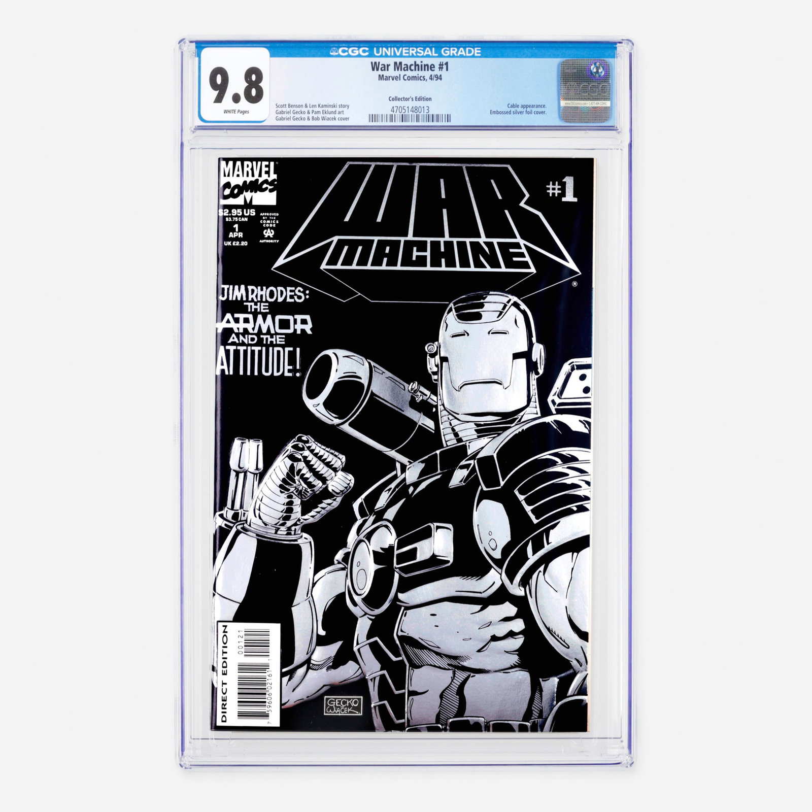 Marvel Comics War Machine #1 CGC 9.8 Collector's Edition (1 of 2)