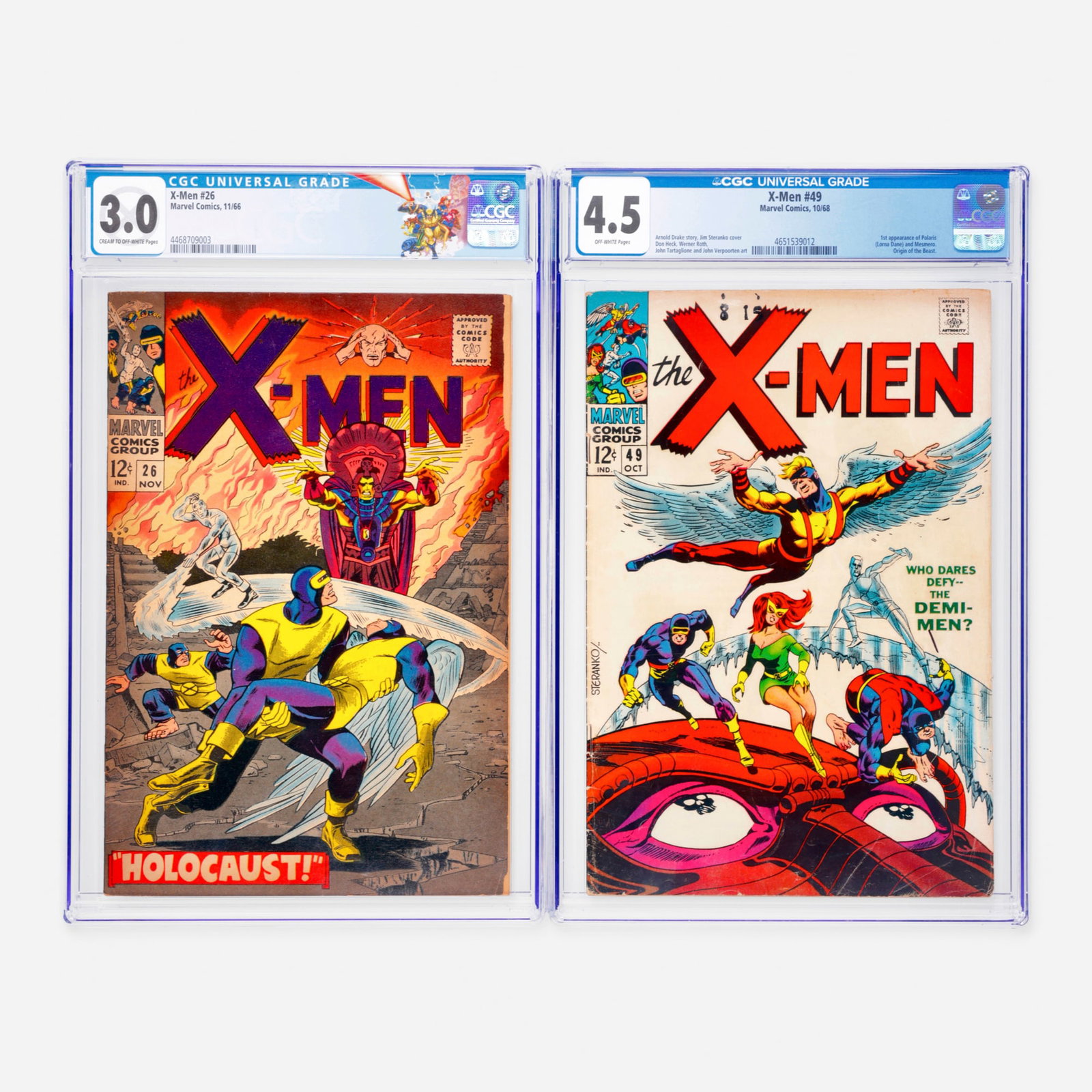 2 Marvel Comics X-Men #26 and #49 CGC Group (1 of 2)