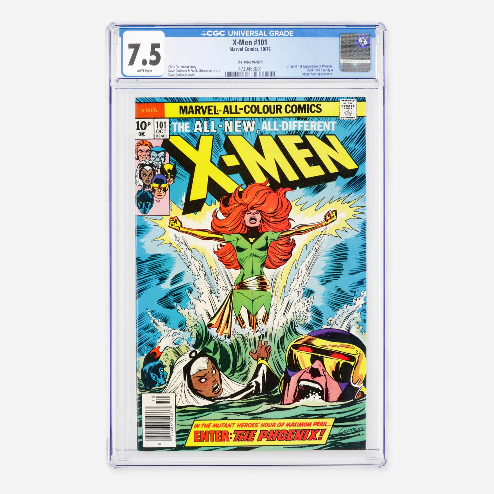 Marvel Comics X-Men #101 CGC 7.5 U.K. Price Variant (1 of 2)