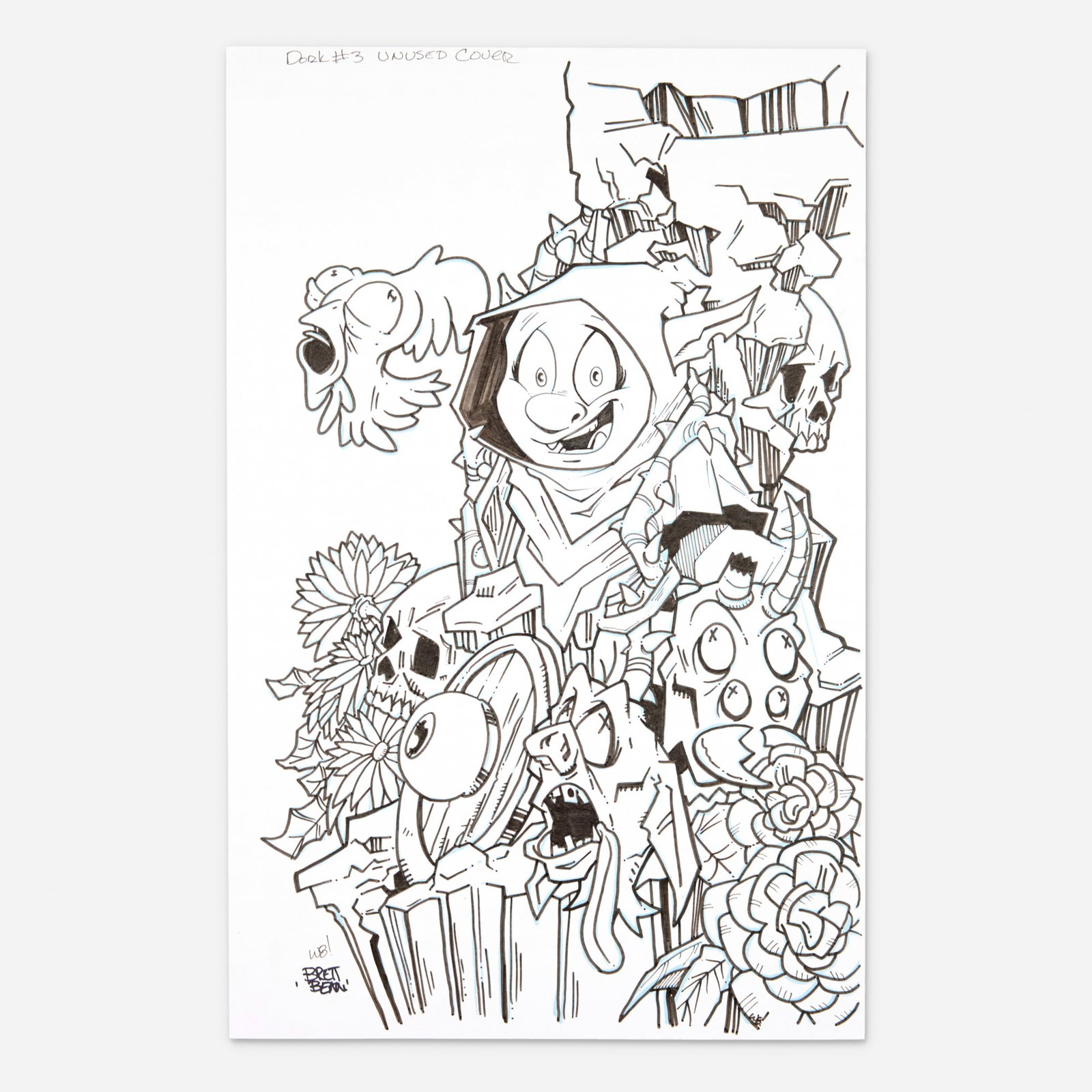 Brett Bean, D'Orc #3 Unpublished Cover Original Art (Image Comics, 2026): Brett Bean D'Orc #3 Unpublished Cover Original Art (Image Comics, 2026) pencil and ink on Bristol board 17 h x 11 w in (43 x 28 cm) This unpublished cover by Brett Bean represents a fascinating glim