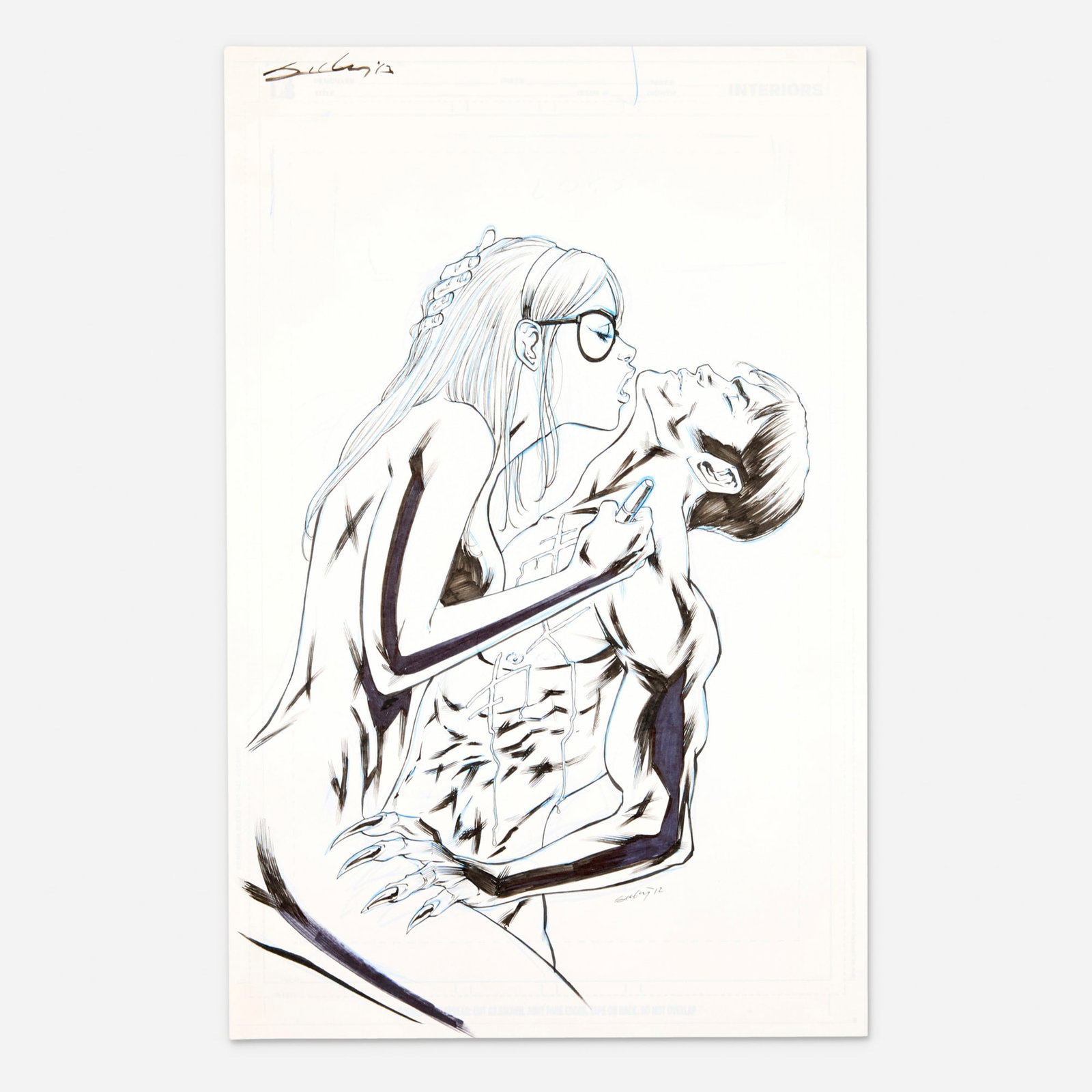 Tim Seeley, Ex Sanguine #5 Cover Original Art (Dark Horse Comics, 2013): Tim Seeley Ex Sanguine #5 Cover Original Art (Dark Horse Comics, 2013) pencil and ink on Bristol board 17 h x 11 w in (43 x 28 cm) This is the original cover art for Ex Sanguine #5. The published co