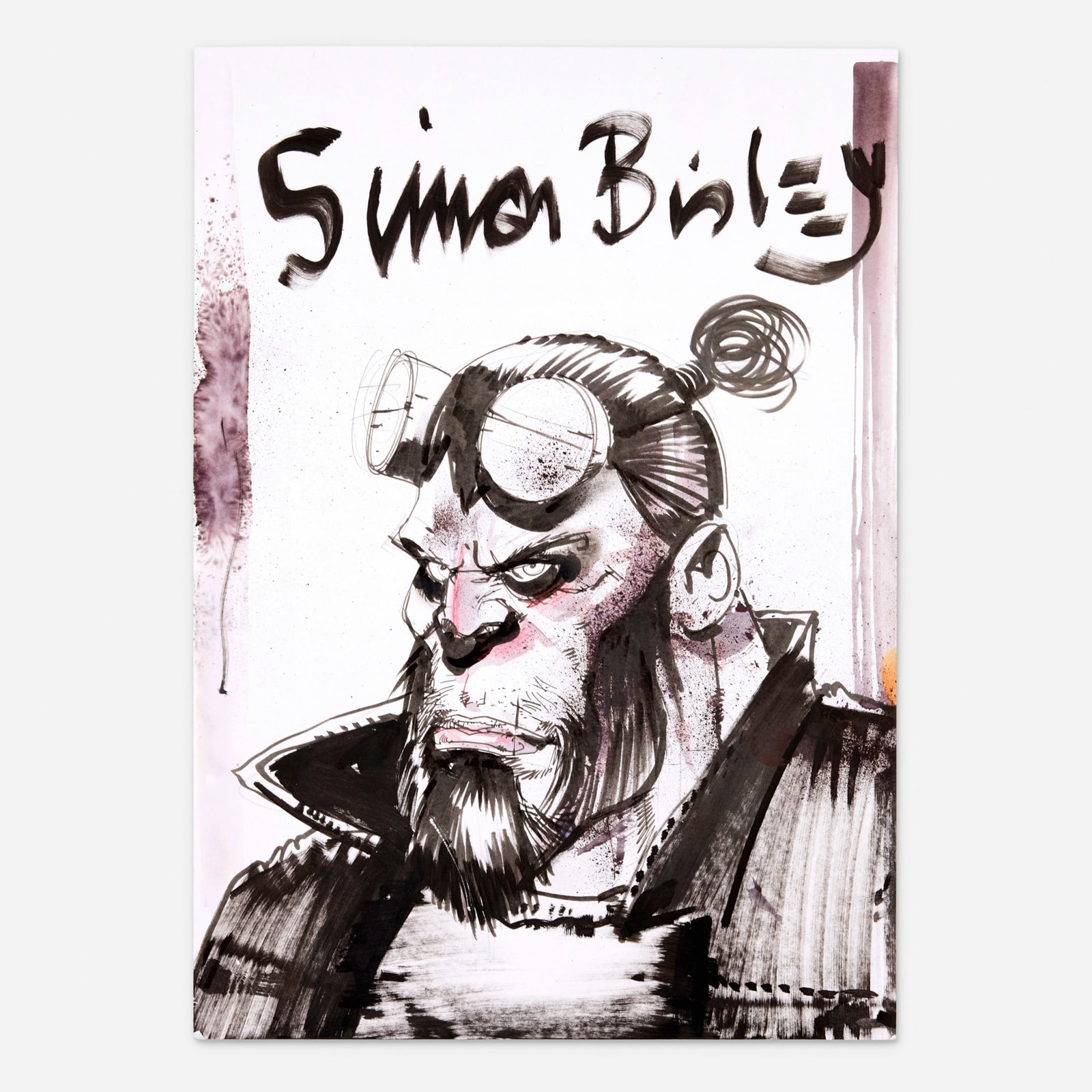 Simon Bisley, Hellboy Original Illustration: Simon Bisley Hellboy Original Illustration pencil, ink, and wash on Bristol board 16.5 h x 11.75 w in (42 x 30 cm) Condition Notes: Some wear along corners and edges. Art is in over