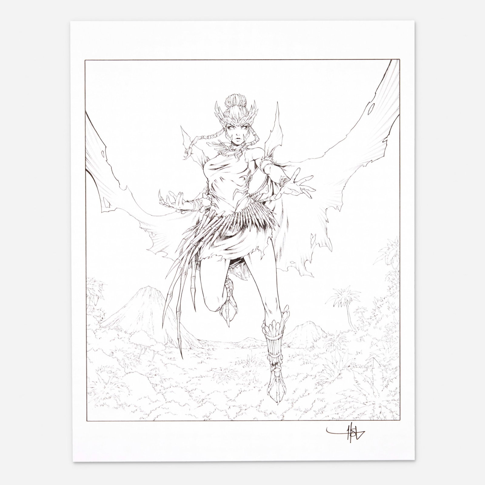 Creees Lee, Marvel Snap Scarlet Witch Unpublished Original Card Art (Marvel Comics, 2026): Creees Lee Marvel Snap Scarlet Witch Unpublished Original Card Art (Marvel Comics, 2026) pencil and ink on Bristol board 14 h x 11 w in (36 x 28 cm) This art showcases Lee's ability to blend co