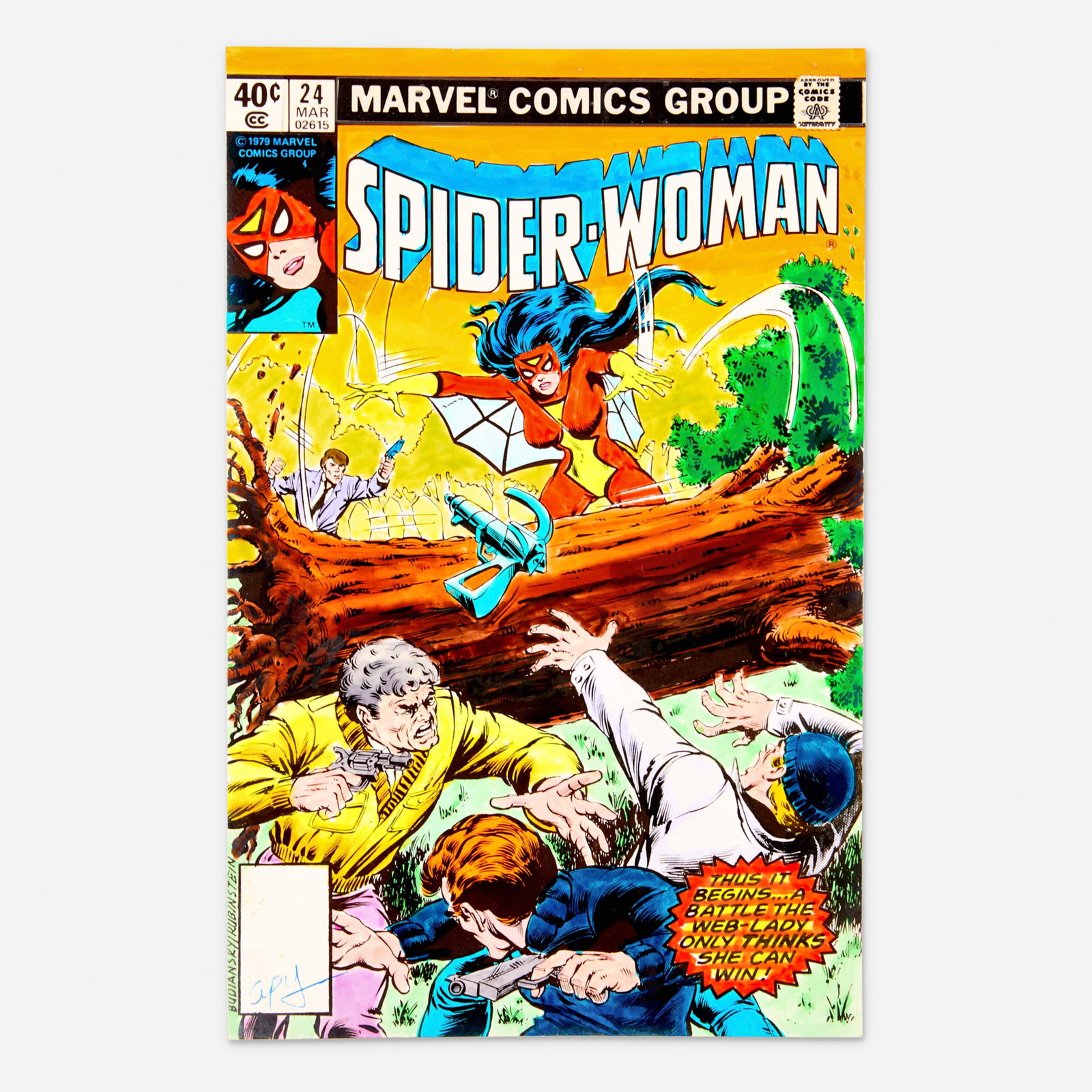 Andy Yanchus, Spider-Woman #24 Cover Color Guide (Marvel Comics, 1980) (1 of 1)