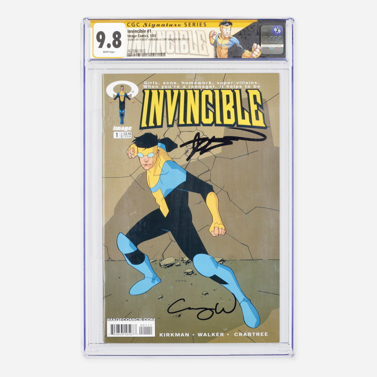 Image Comics Invincible #1 CGC 9.8 Signature Series Robert Kirkman and Cory Walker (1 of 2)