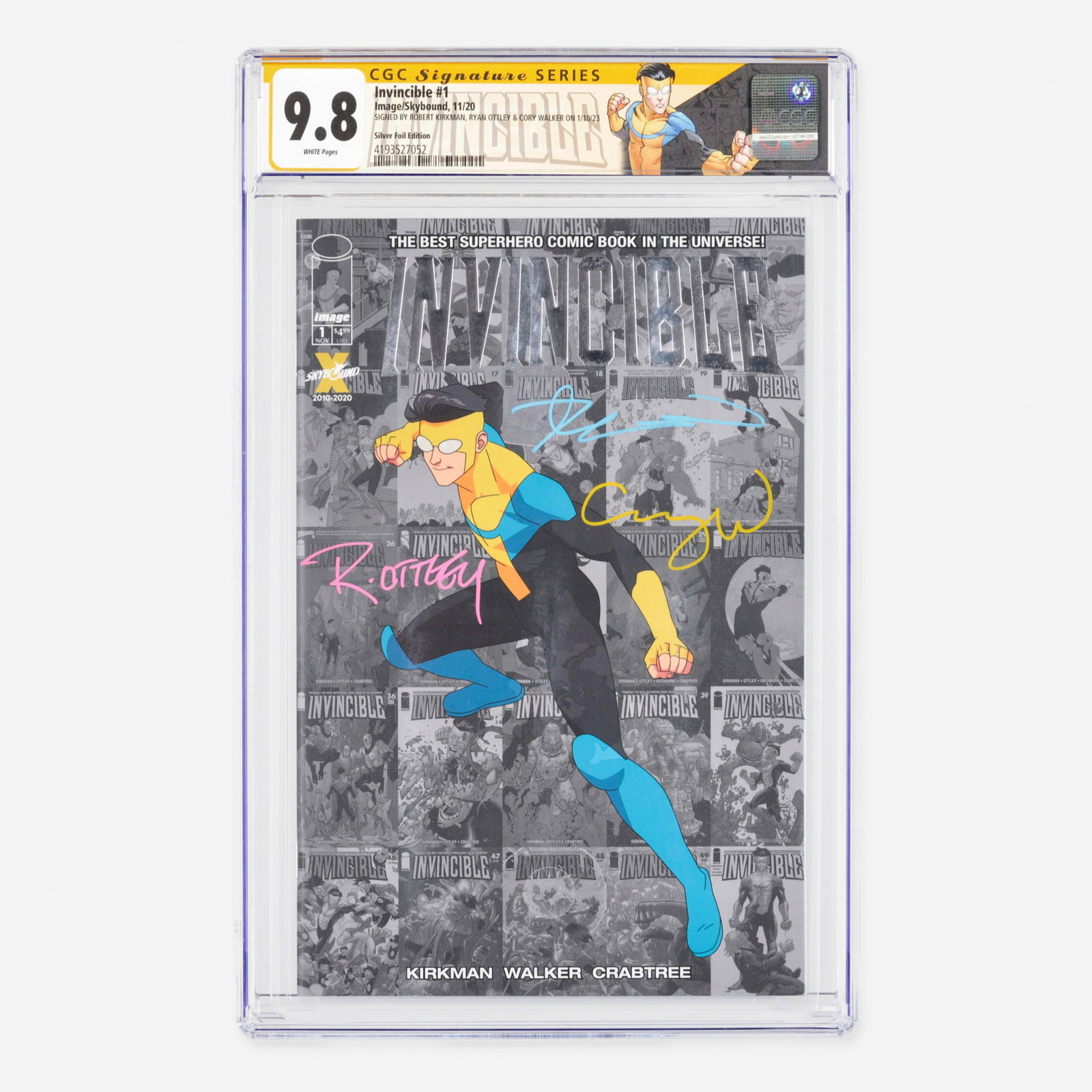 Image/Skybound Invincible #1 CGC 9.8 Silver Foil Edition Signature Series Kirkman, Ottley and Walker (1 of 2)