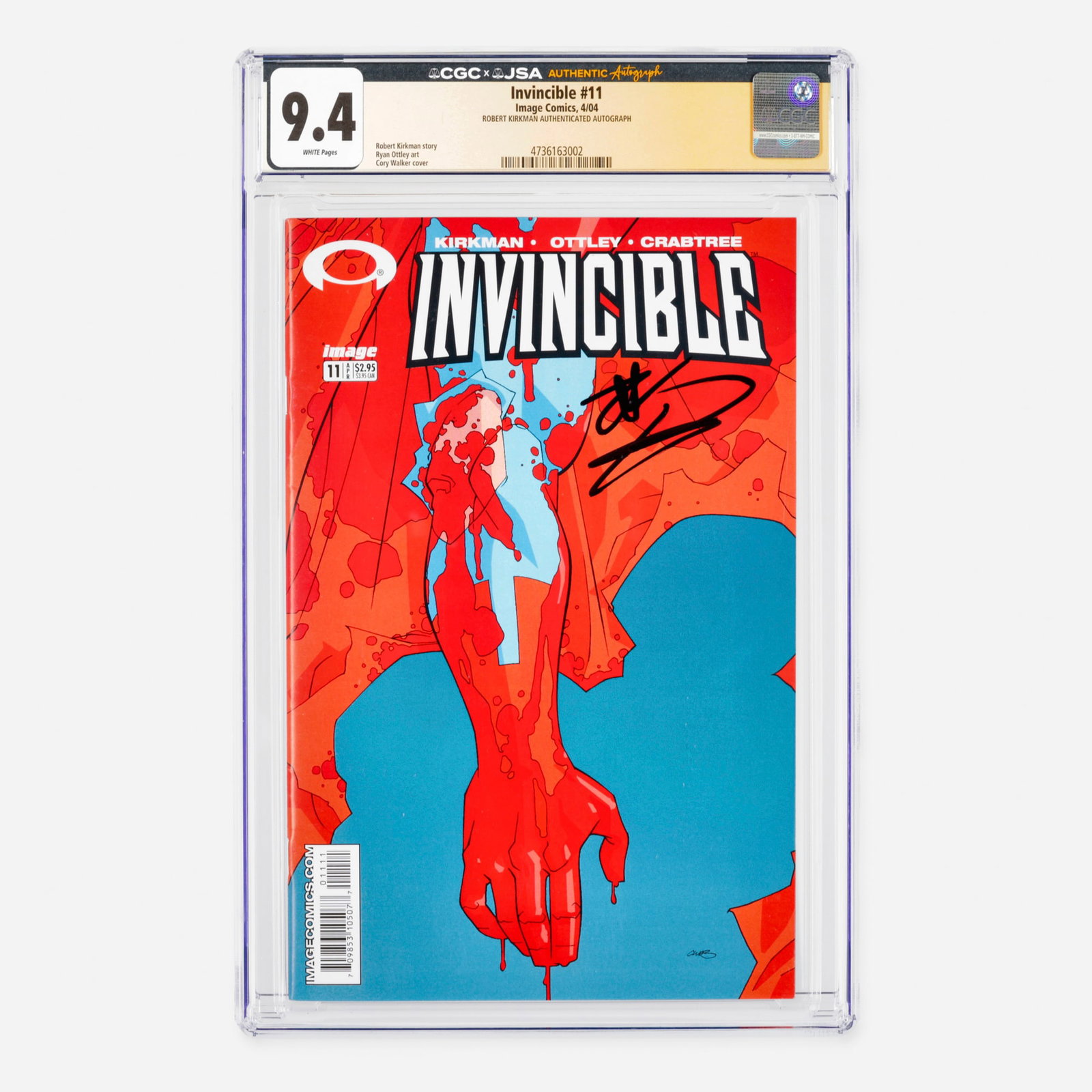 Image Comics Invincible #11 CGC 9.4 JSA Robert Kirkman (1 of 2)
