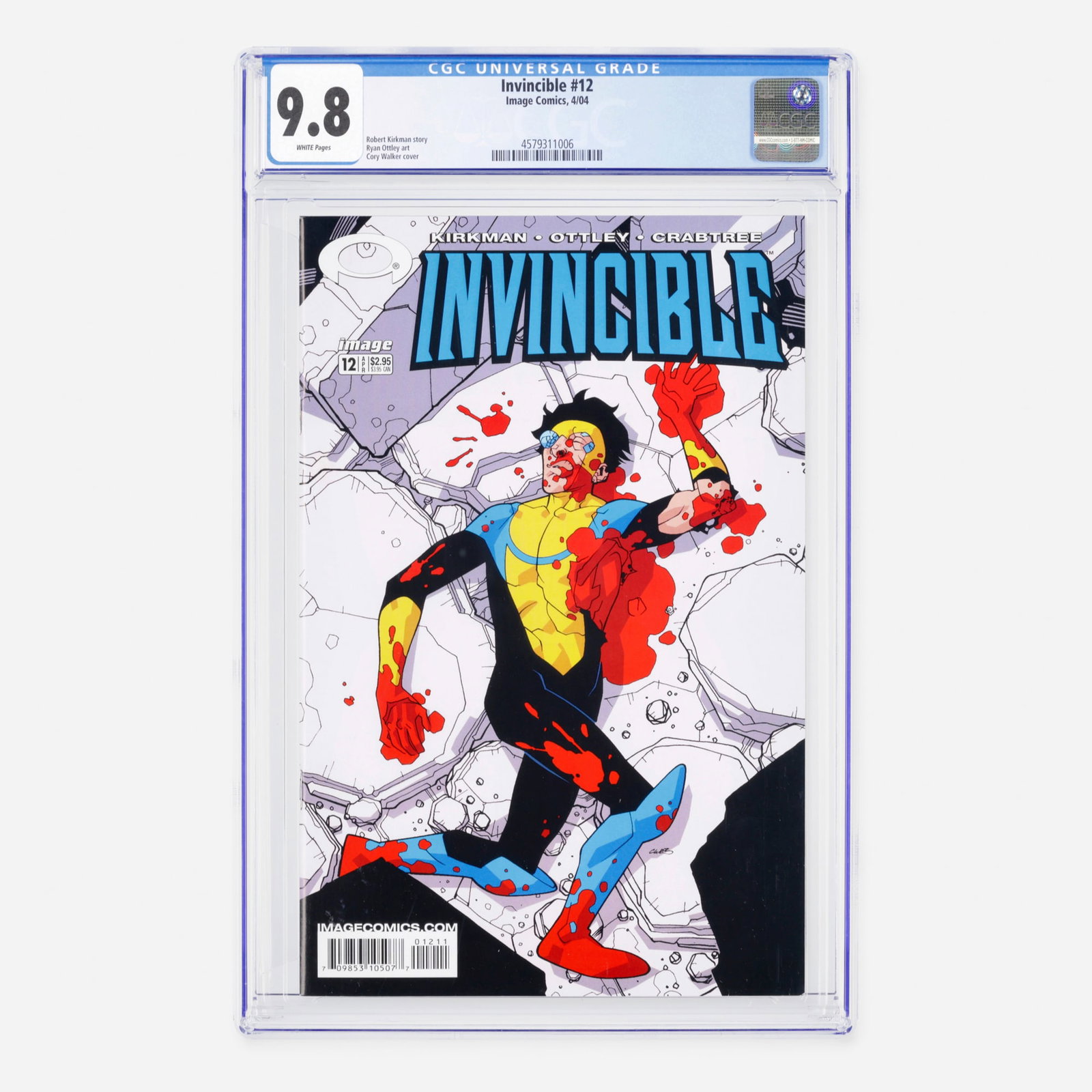 Image Comics Invincible #12 CGC 9.8: Image Comics Invincible #12 CGC 9.8 USA, 2004 This classic early Modern era issue delivers an essential storyline written by series creator Robert Kirkman. The book showcases fine internal sequential 