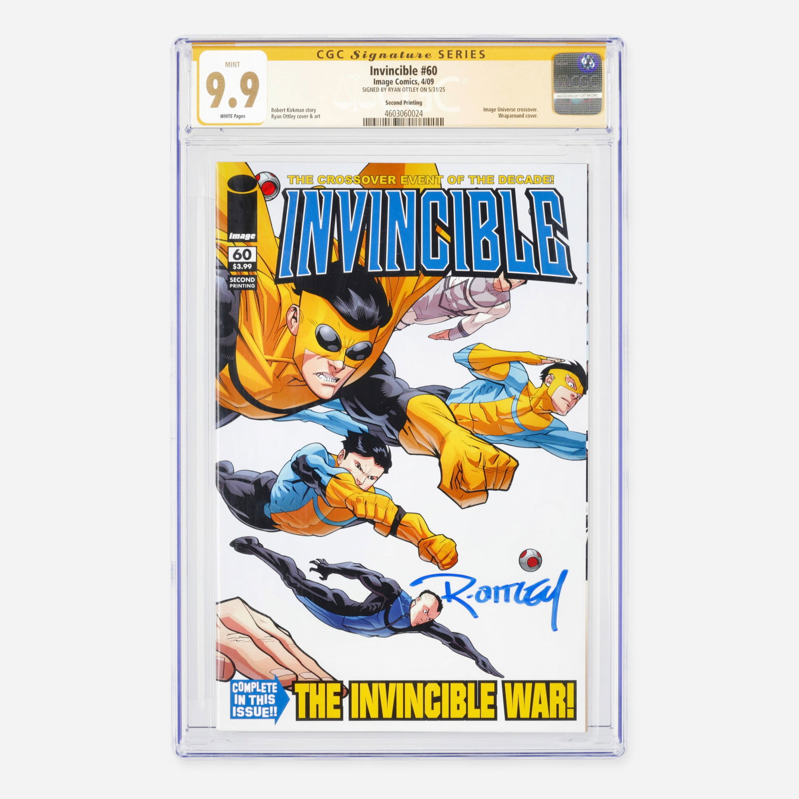 Image Comics Invincible #60 CGC 9.9 Second Printing Signature Series Ryan Ottley (1 of 2)