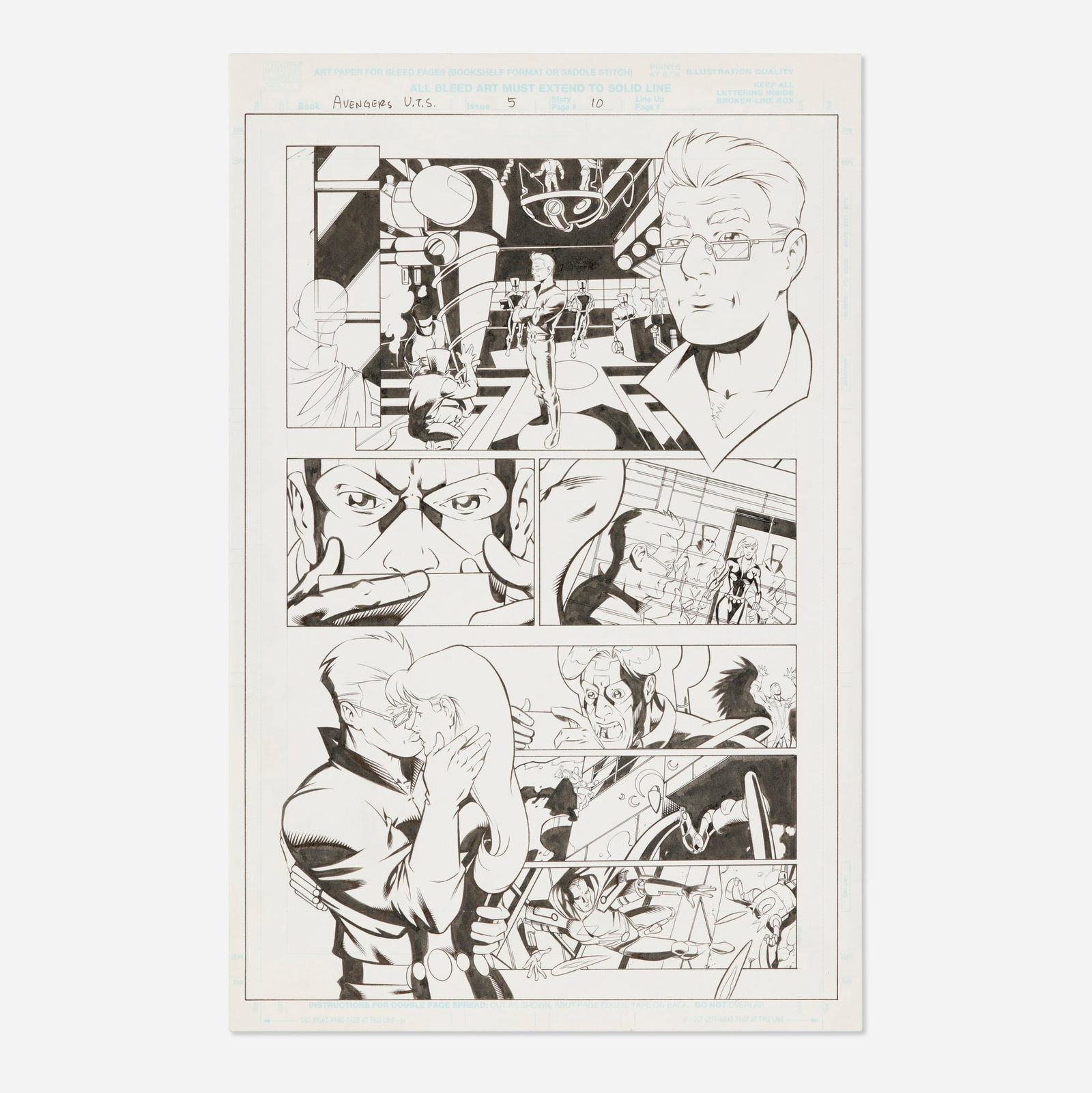 Derec Aucoin and Walden Wong, Avengers United They Stand #5 Story Page 10 Original Art (1 of 1)
